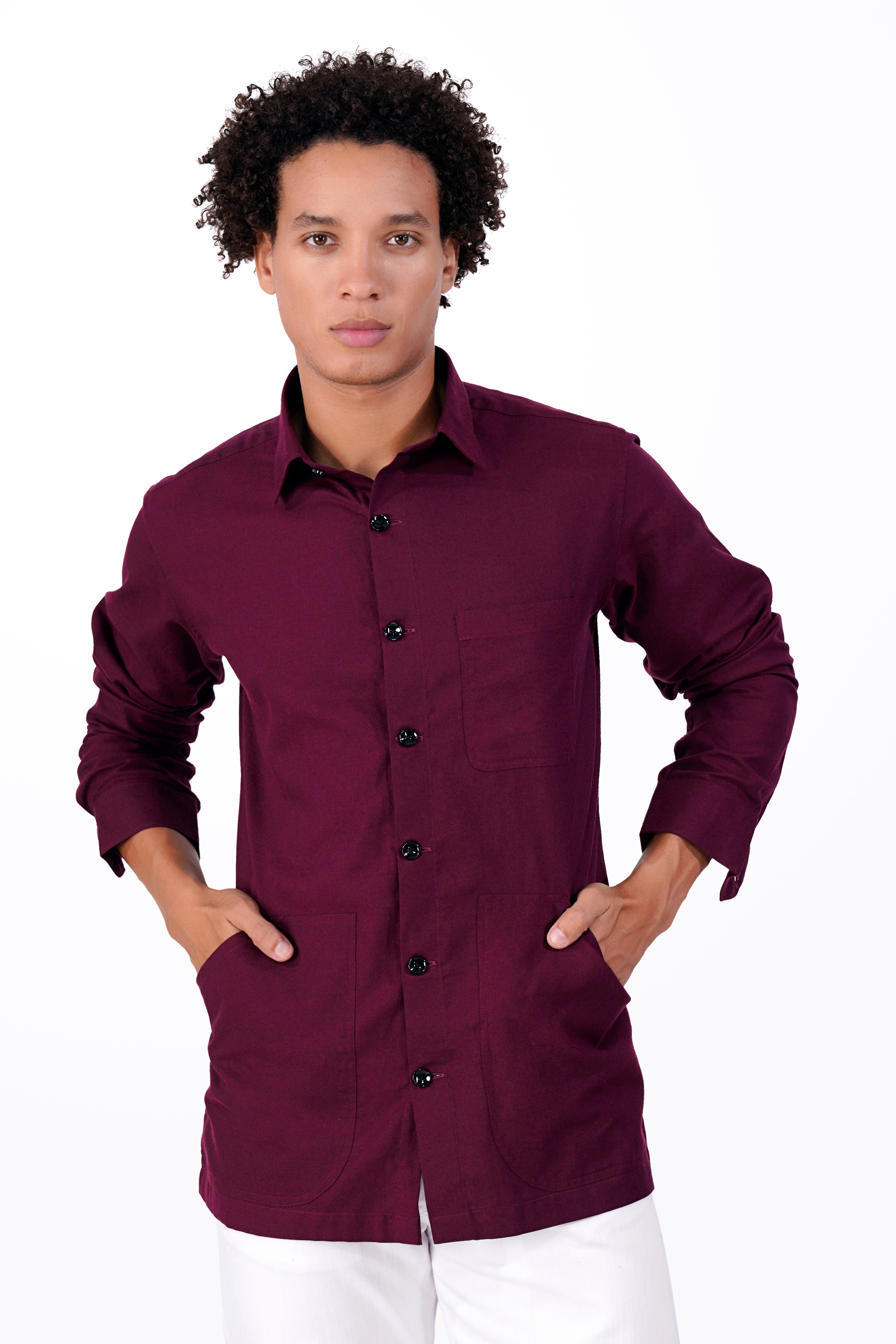 Toledo Wine Flannel Designer Shirt