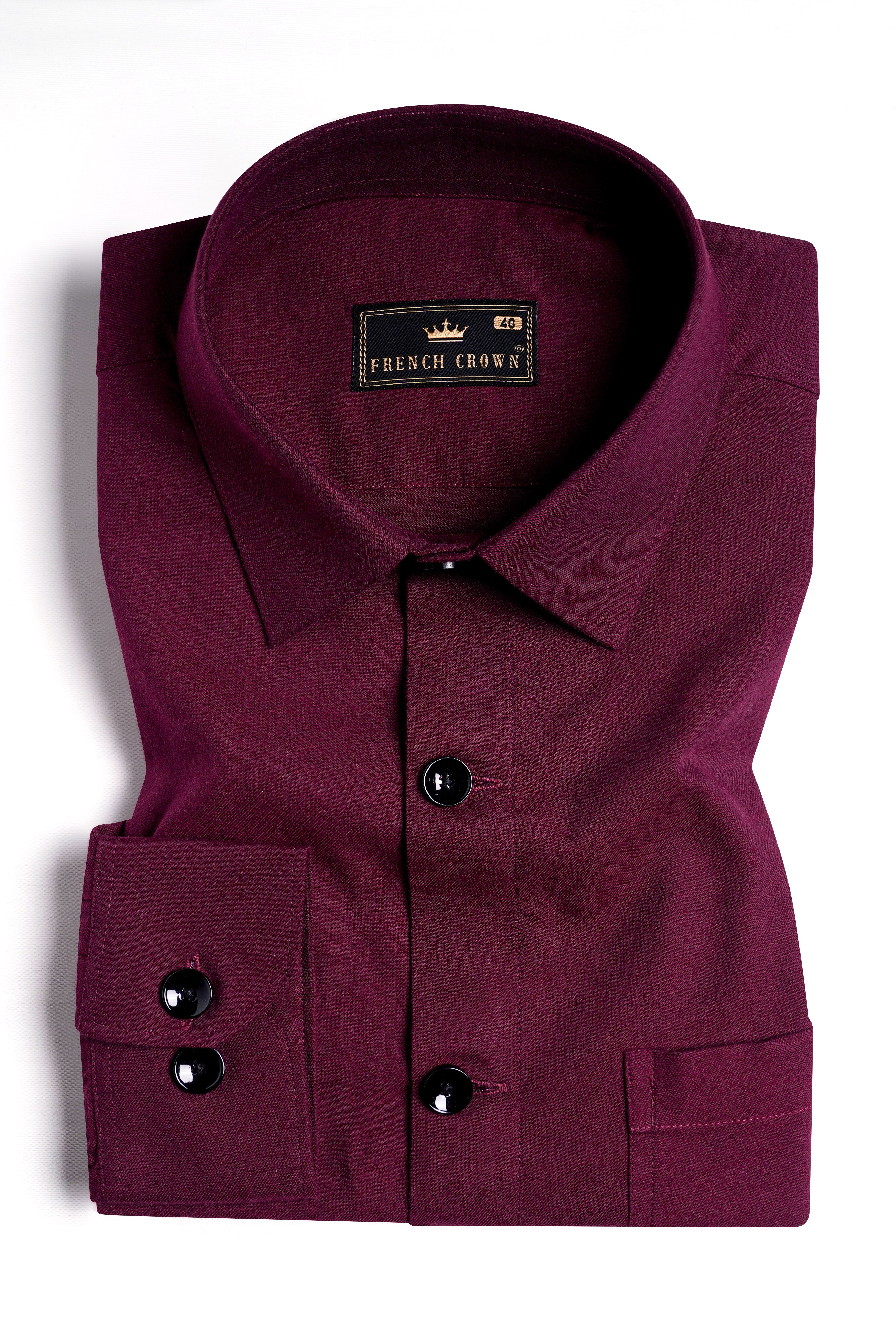 Toledo Wine Flannel Designer Shirt