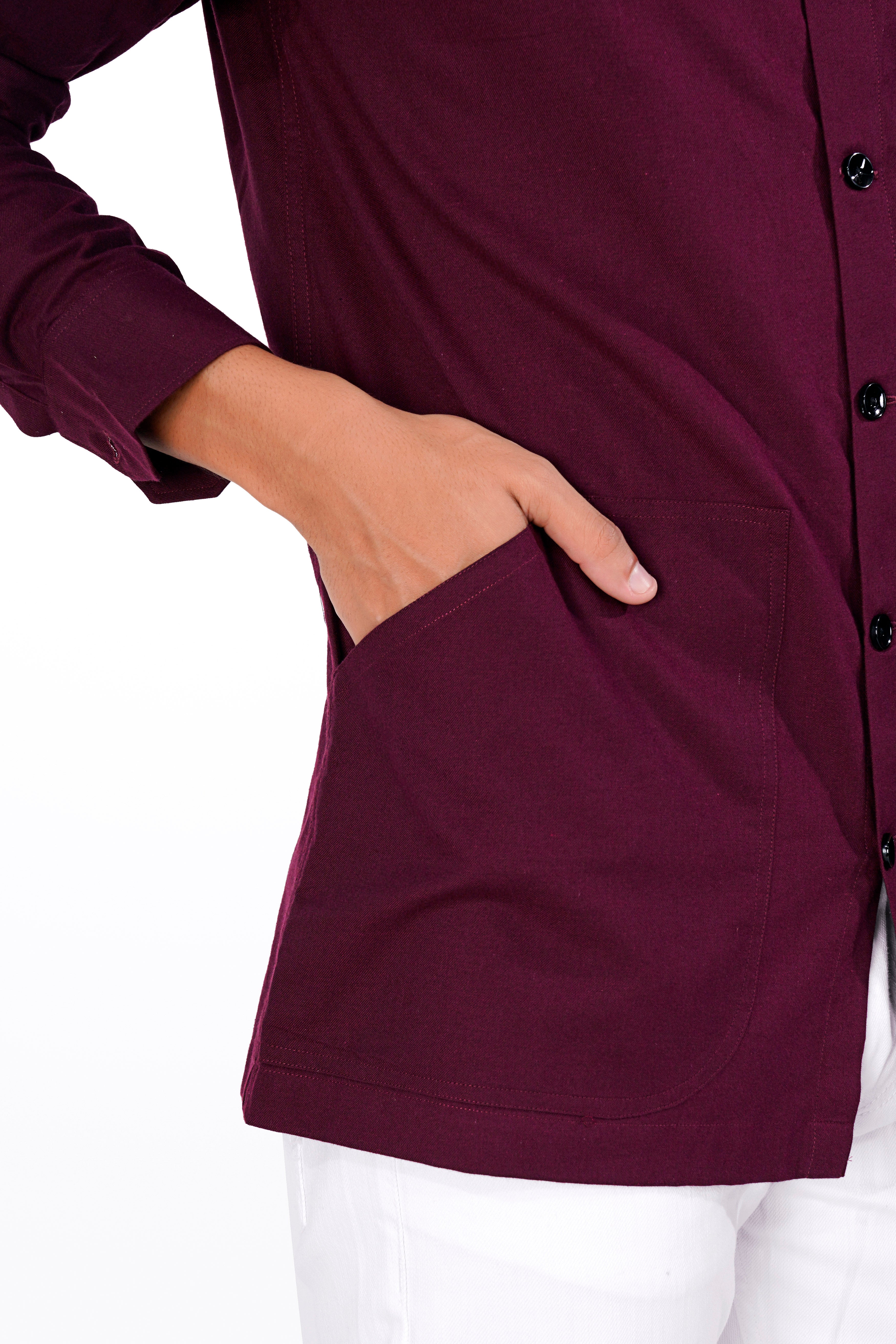 Toledo Wine Flannel Designer Shirt