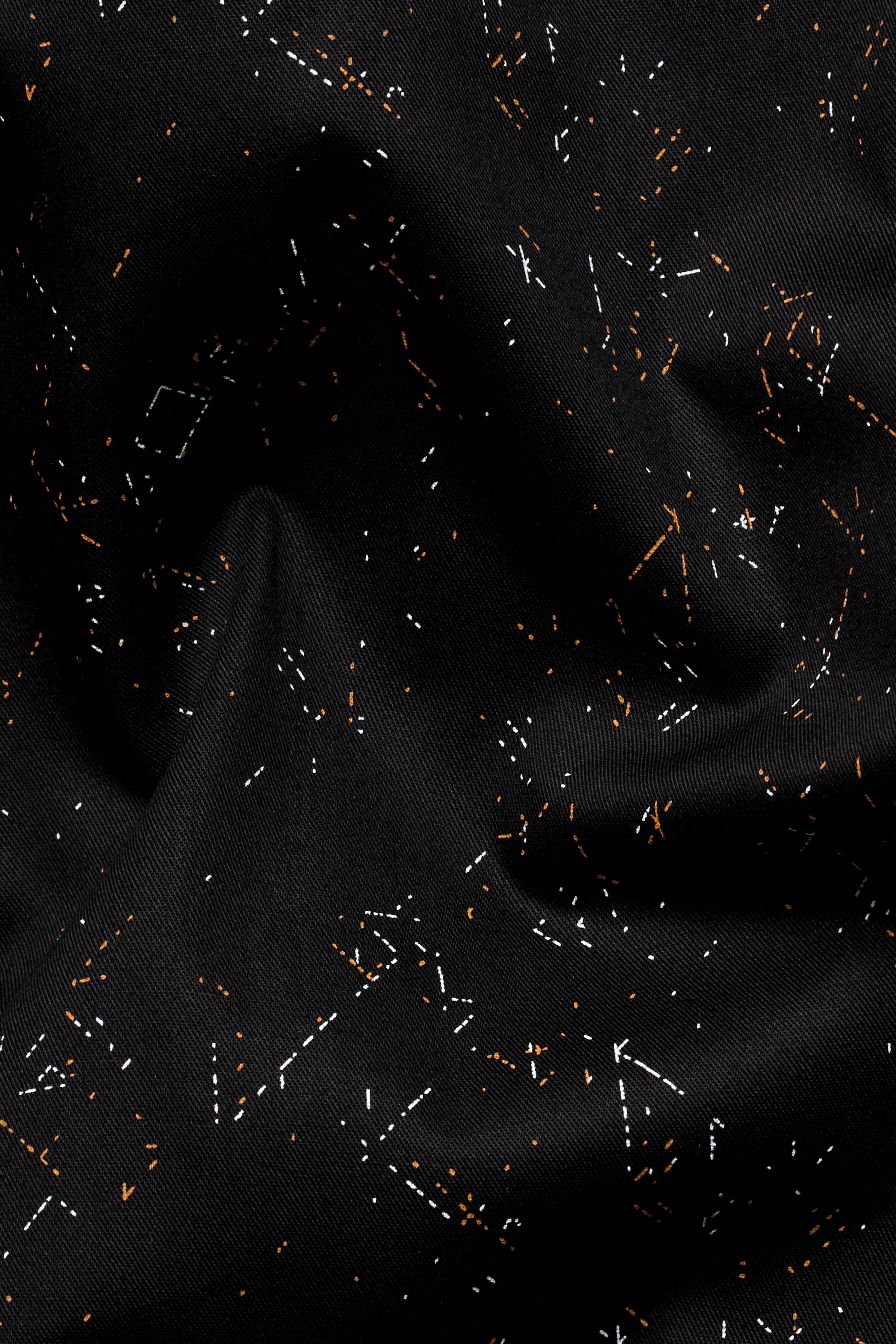 Jade Black Printed Twill Premium Cotton Button Down Shirt