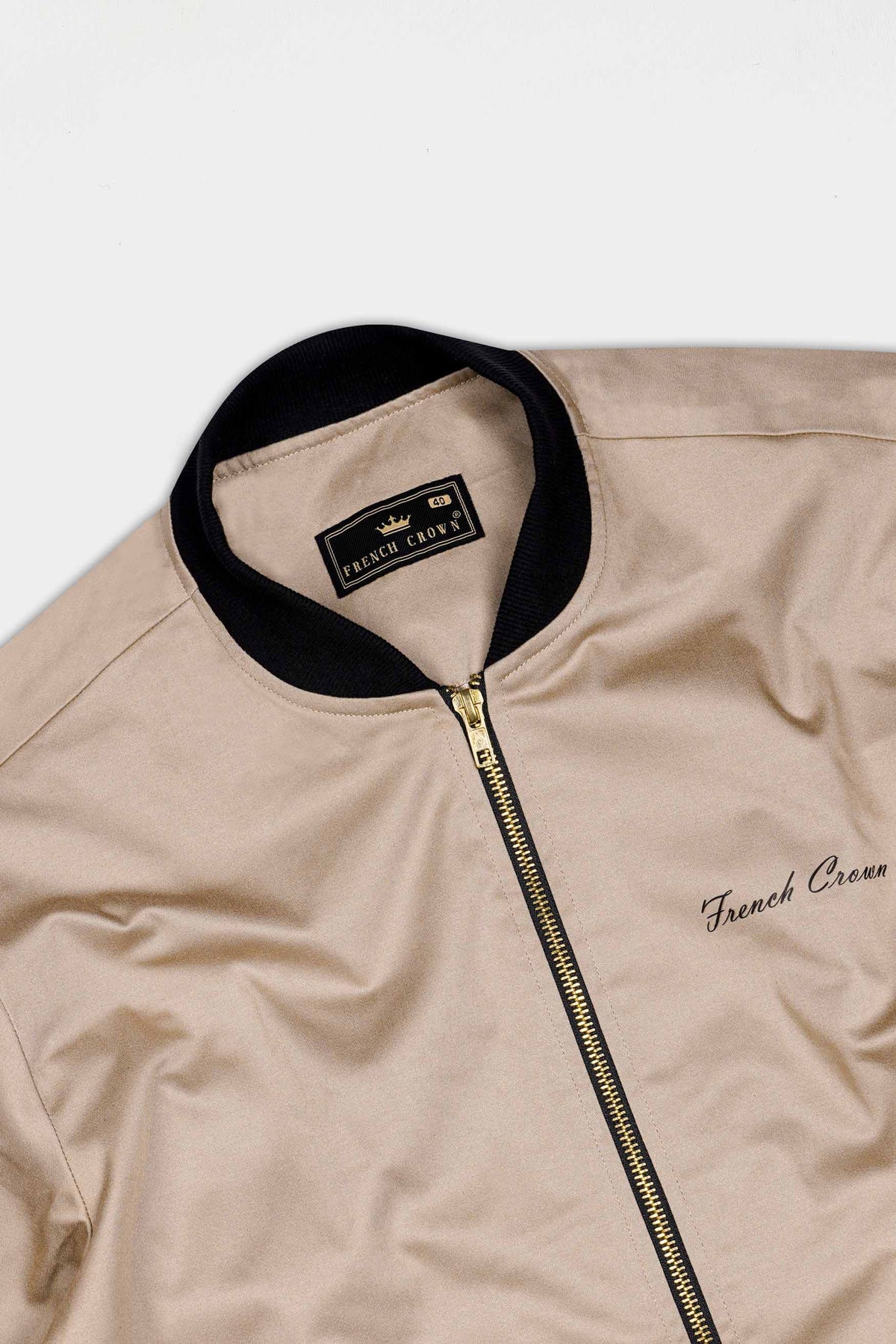 Thatch Brown Premium Cotton Bomber Jacket