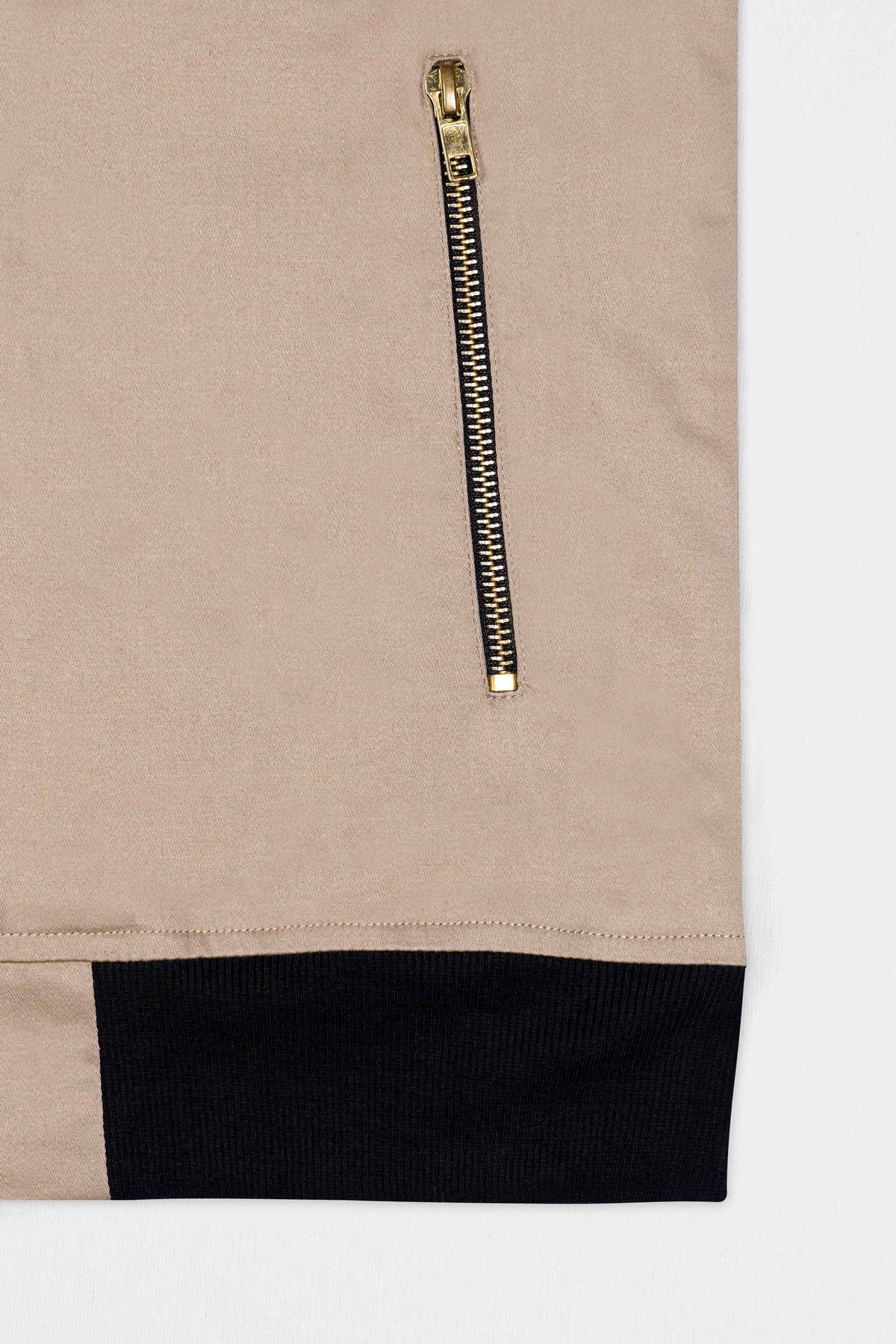 Thatch Brown Premium Cotton Bomber Jacket