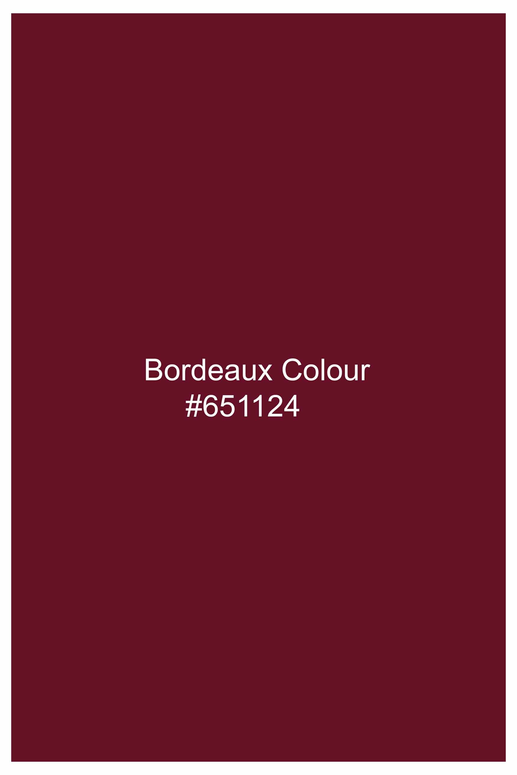 Bordeaux Red Subtle Sheen Super  Soft Premium Cotton Tuxedo Shirt