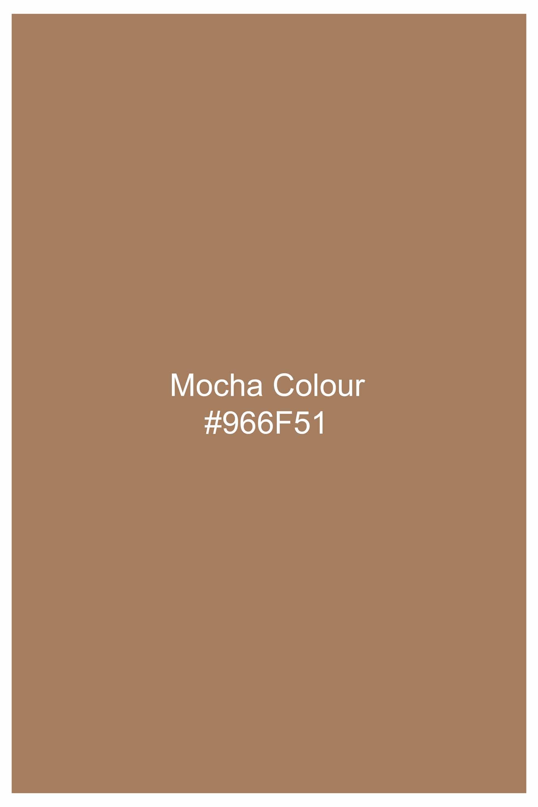 Mocha Brown Subtle Sheen Super  Soft Premium Cotton Shirt