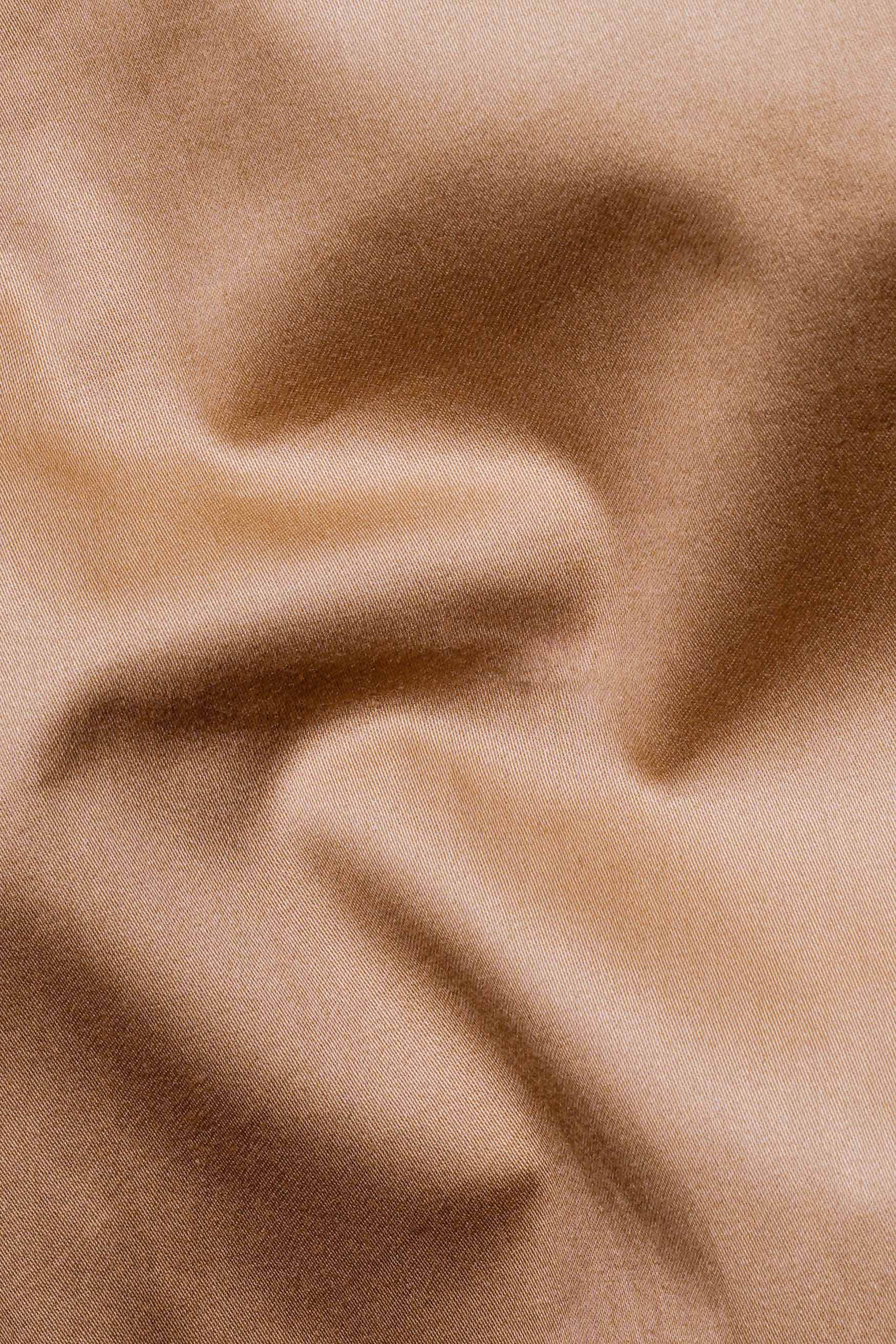 Mocha Brown Subtle Sheen Super  Soft Premium Cotton Shirt