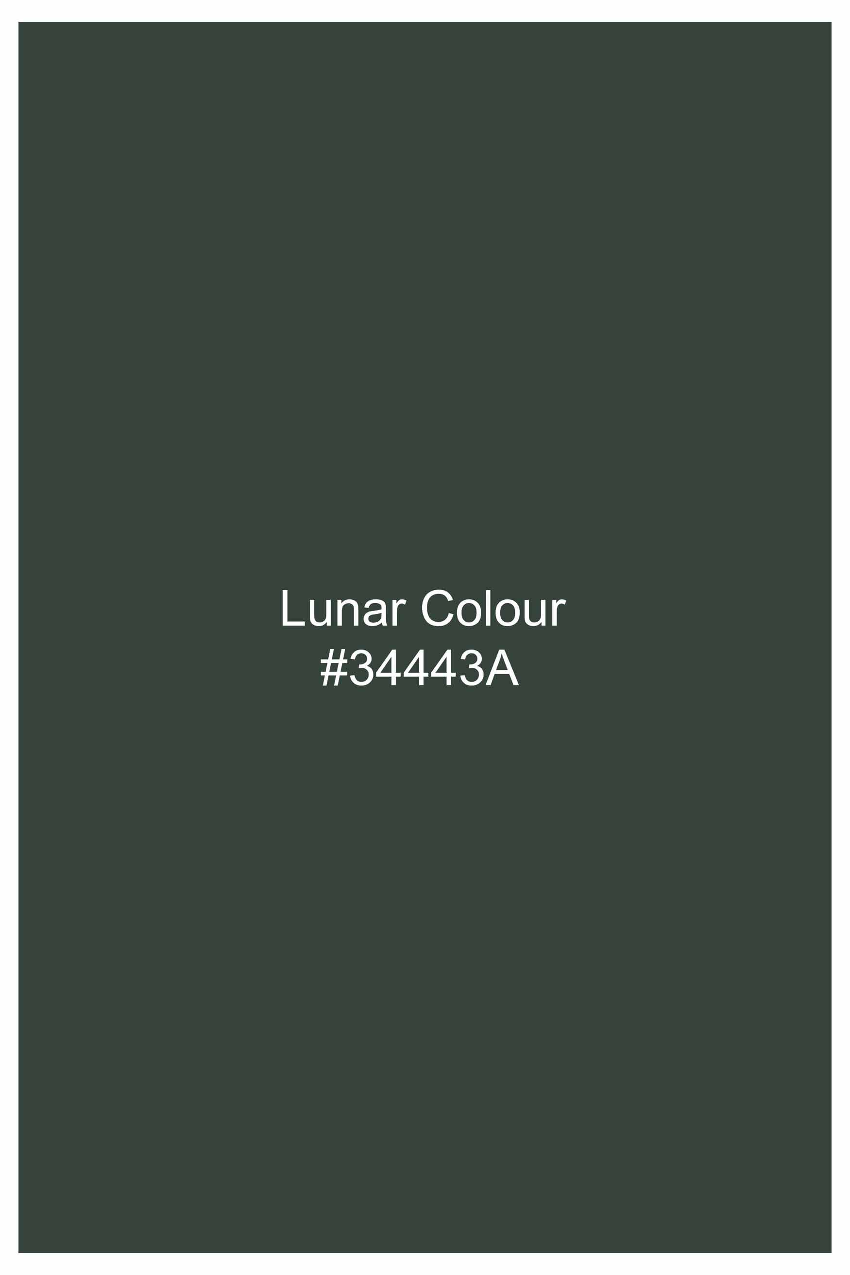 Lunar Green Subtle Sheen Super  Soft Premium Cotton Mandarin Shirt