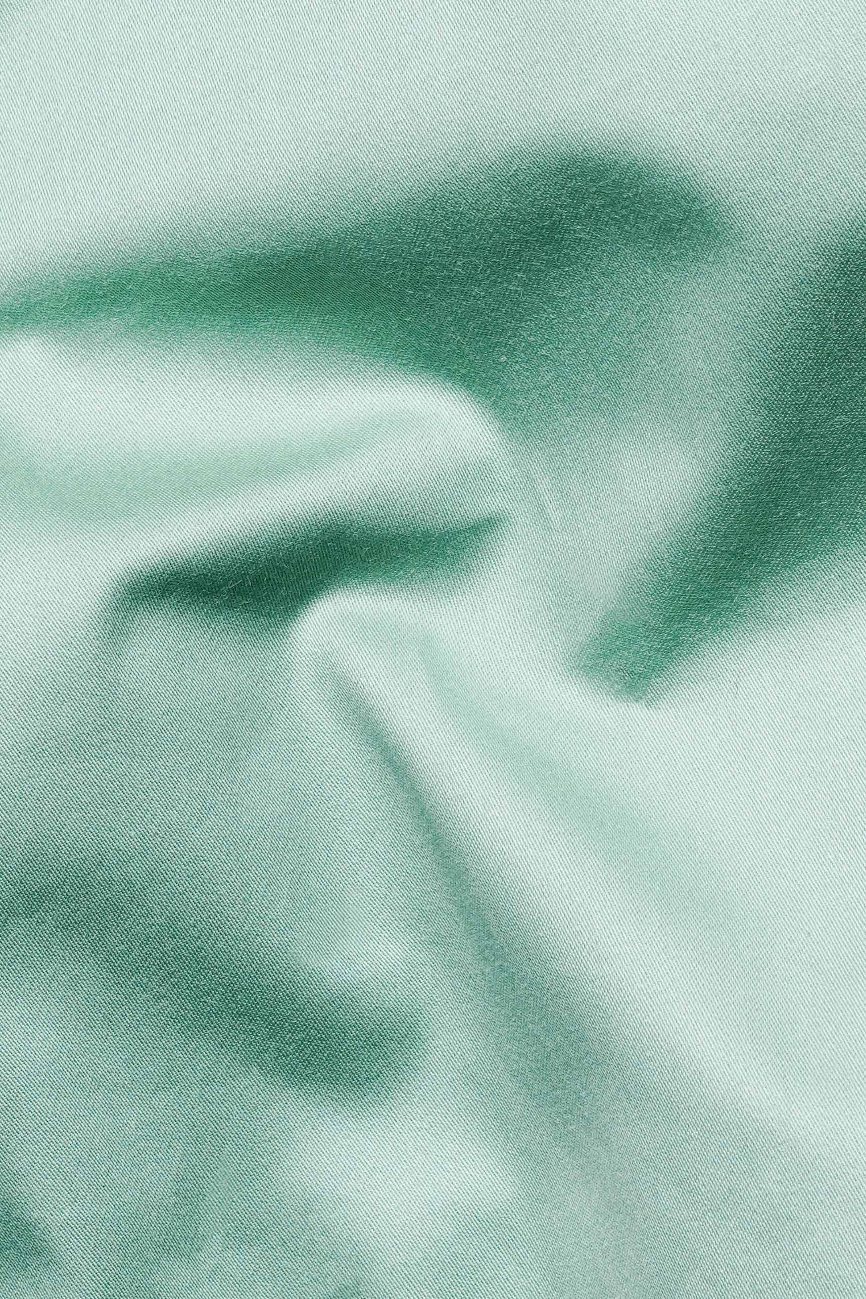 Gulf Stream Green Subtle Sheen Super  Soft Premium Cotton Shirt