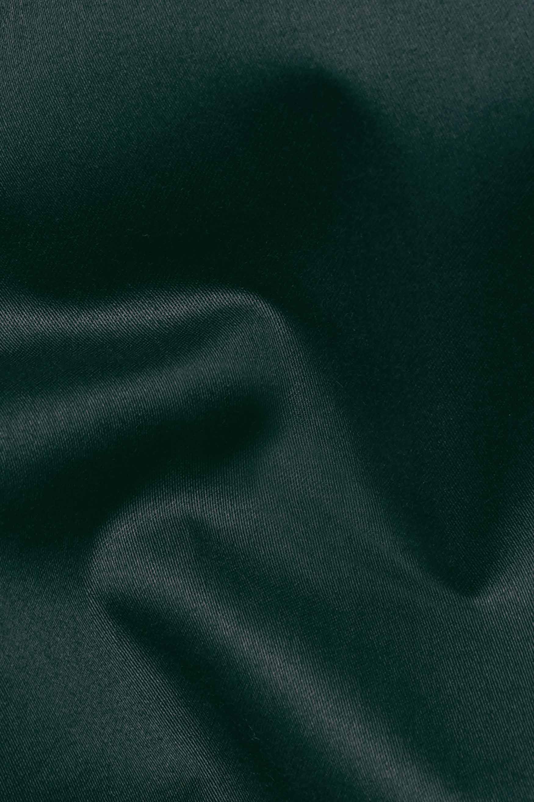 Burnham Green Subtle Sheen Super Soft Premium Cotton Shirt