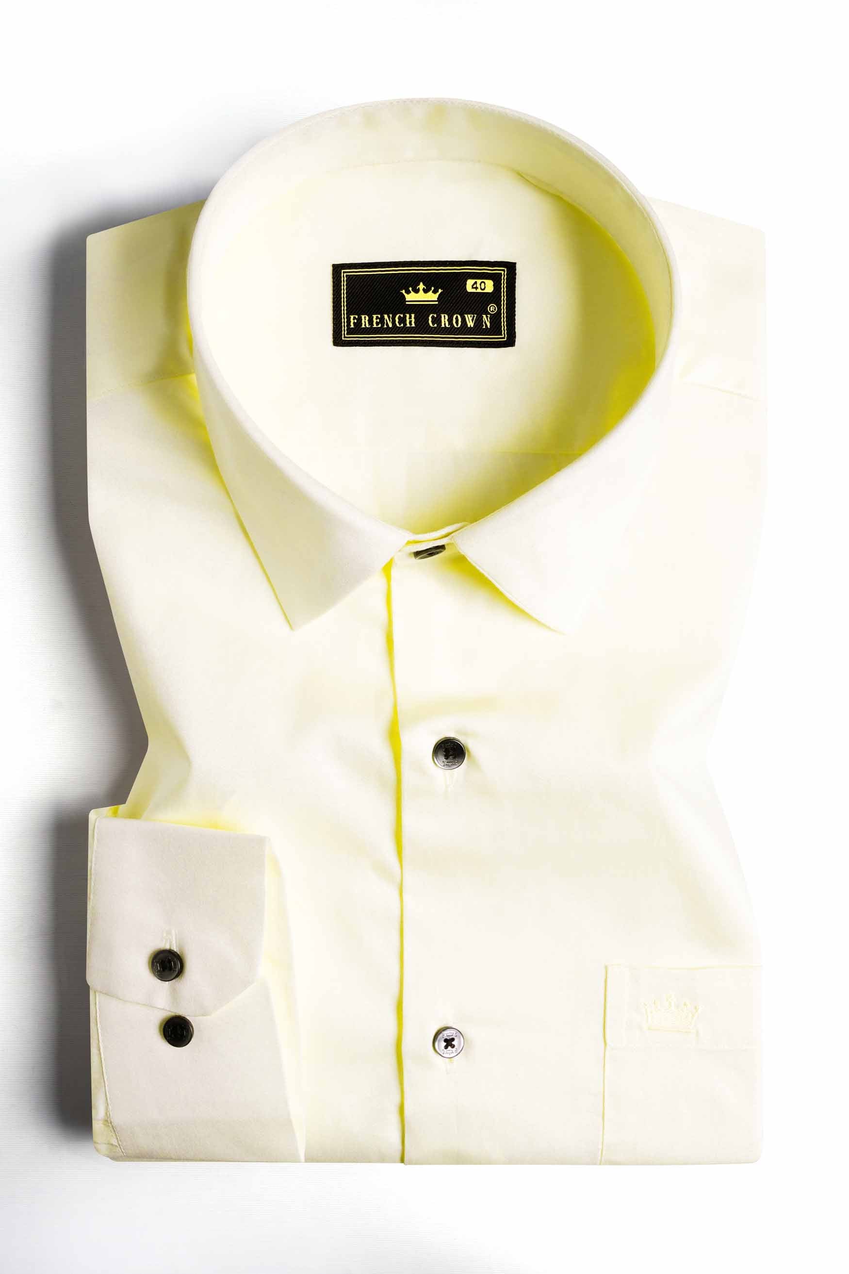 Wheatfield Cream Subtle Sheen Super Soft Premium Cotton Shirt
