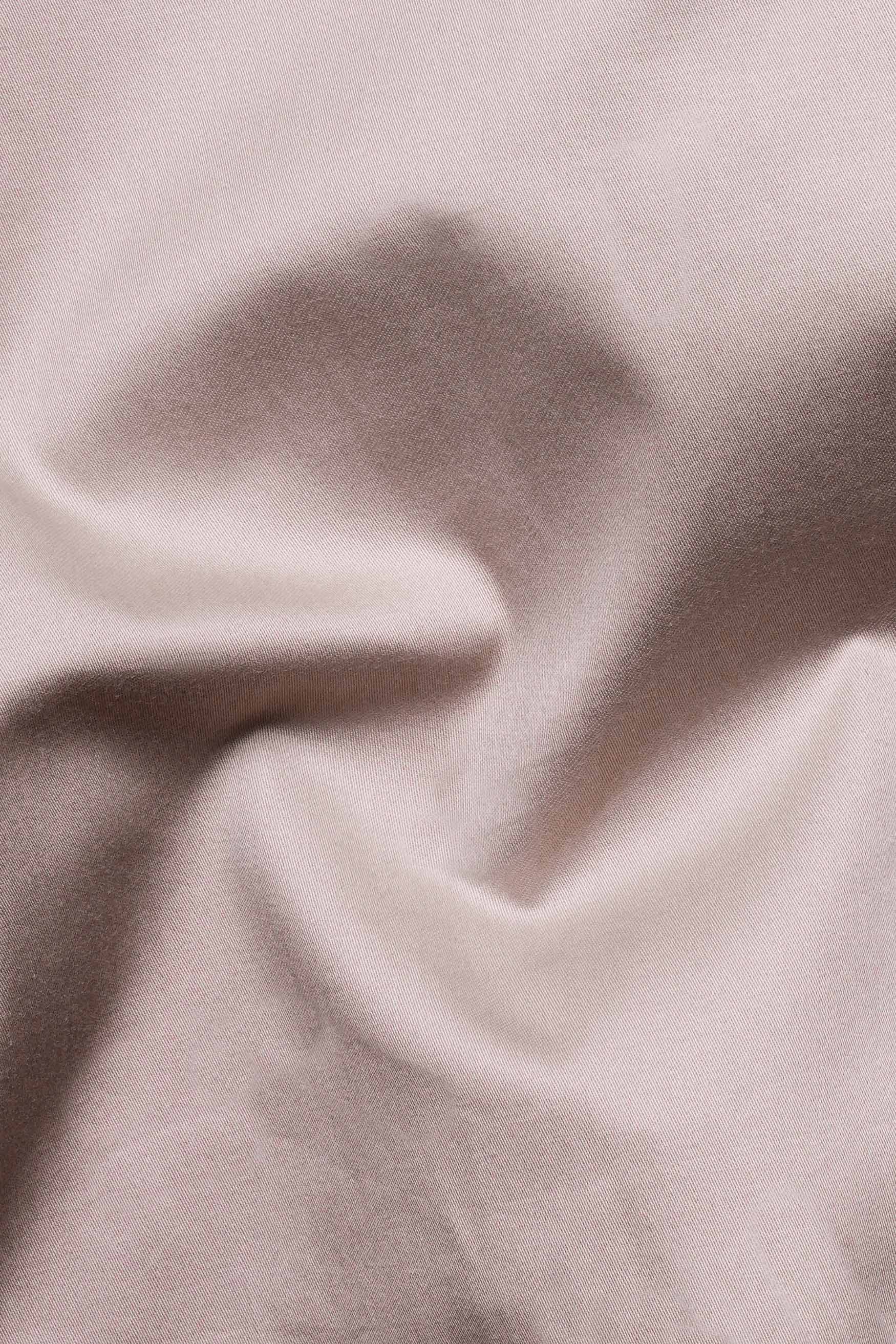 Martini Brown Subtle Sheen Super Soft Premium Cotton Mandarin Shirt