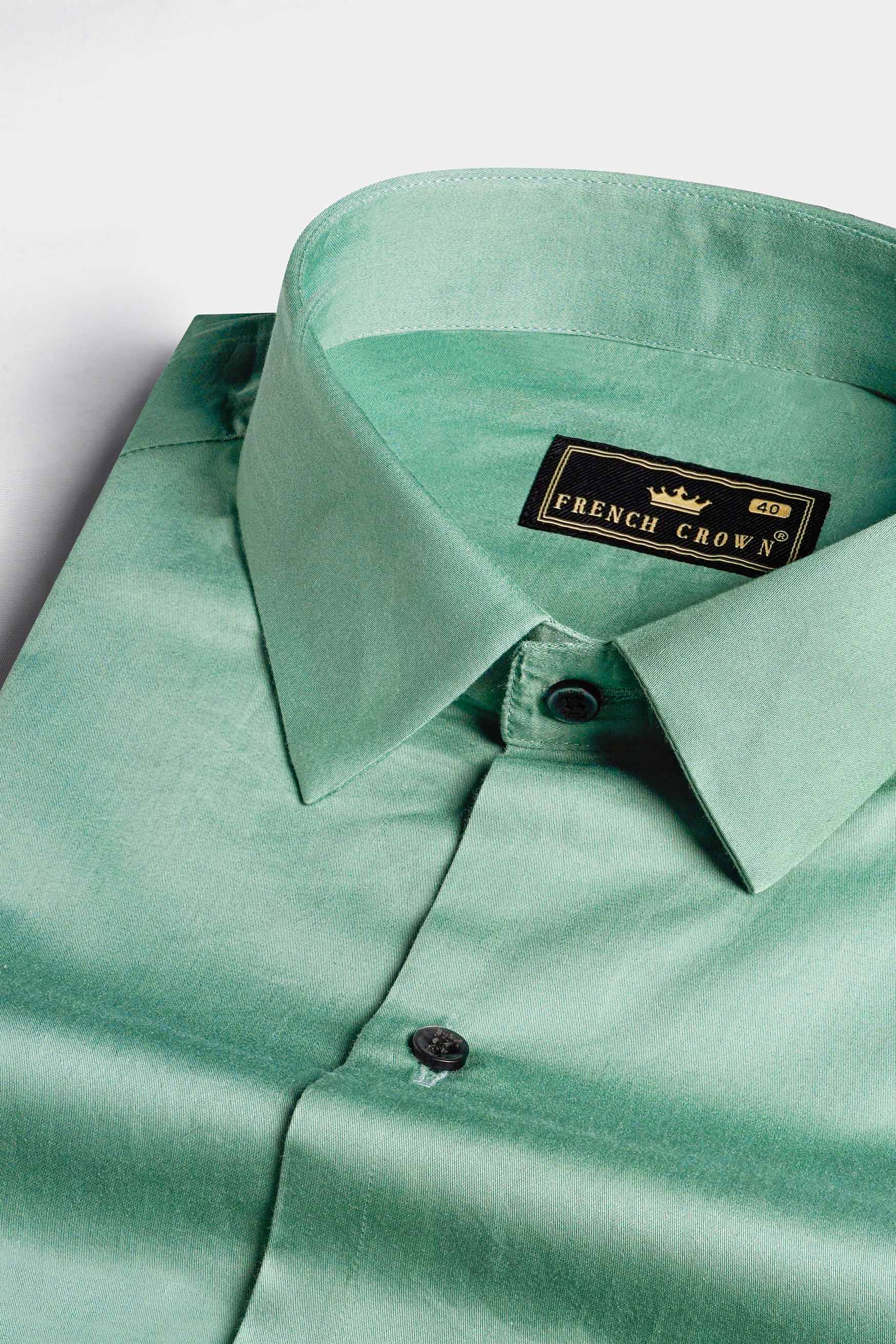 Oxley Green Subtle Sheen Super Soft Premium Cotton Shirt