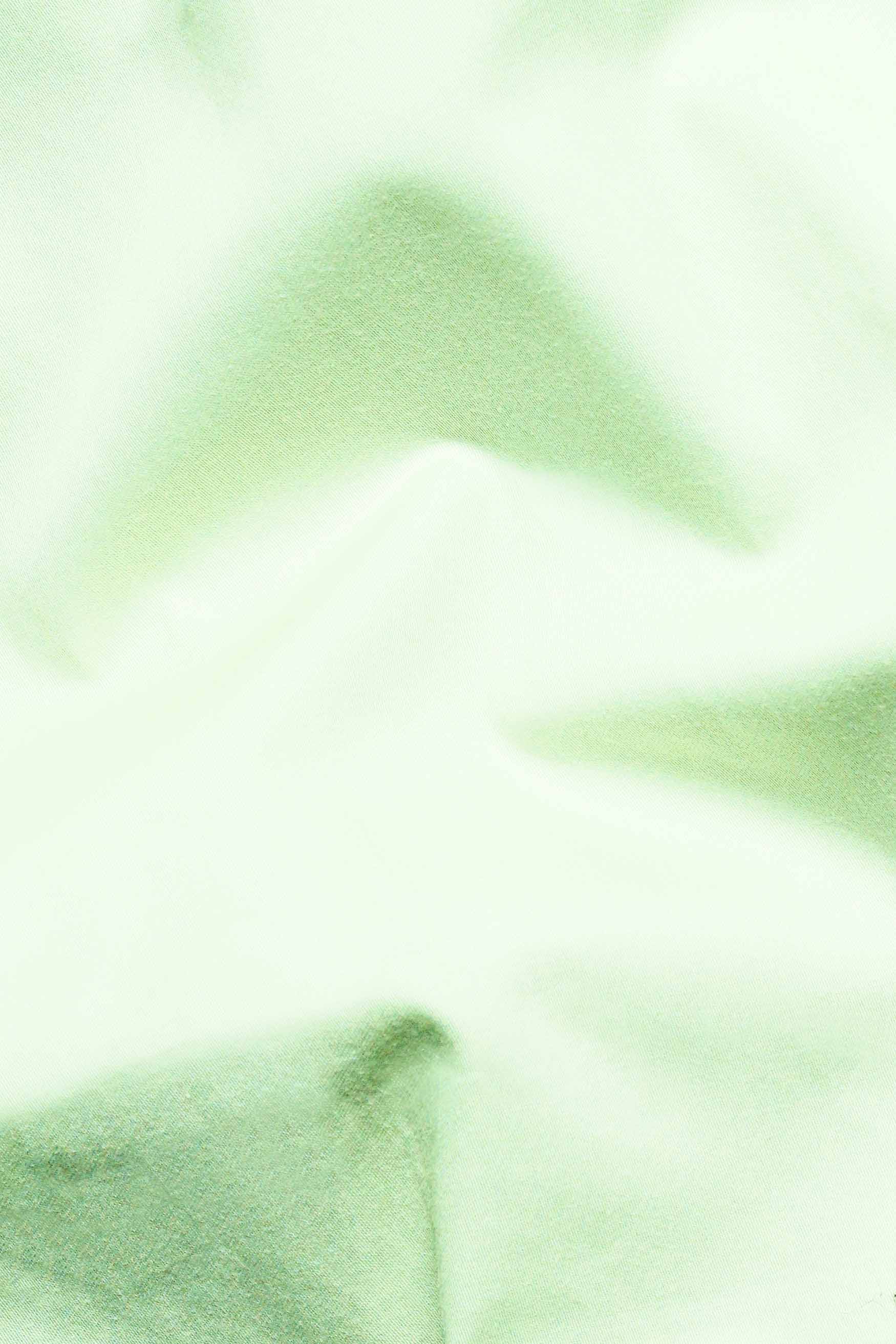 Sage Green Subtle Sheen Super Soft Premium Cotton Mandarin Shirt