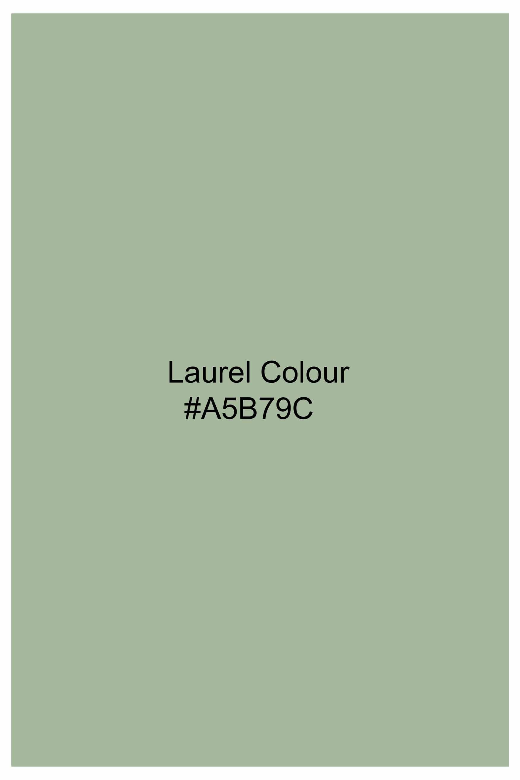 Laurel Green Subtle Sheen Super Soft Premium Cotton Tuxedo Shirt
