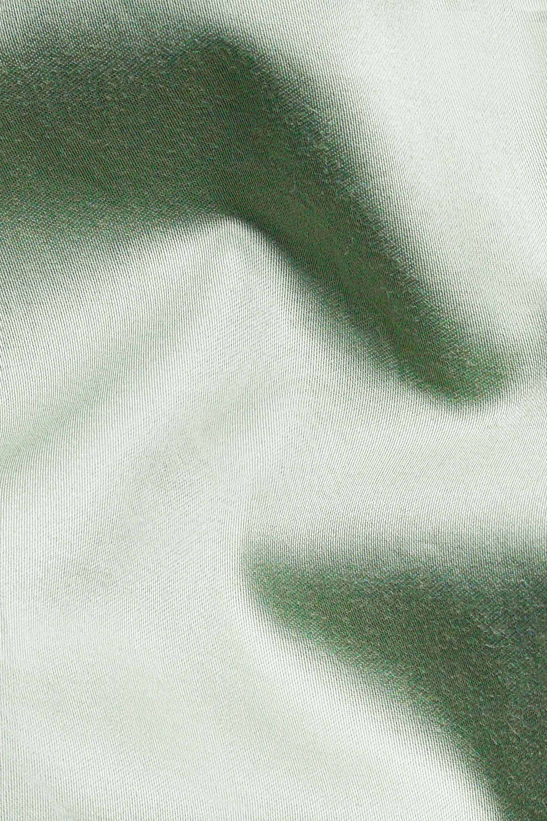 Laurel Green Subtle Sheen Super Soft Premium Cotton Tuxedo Shirt