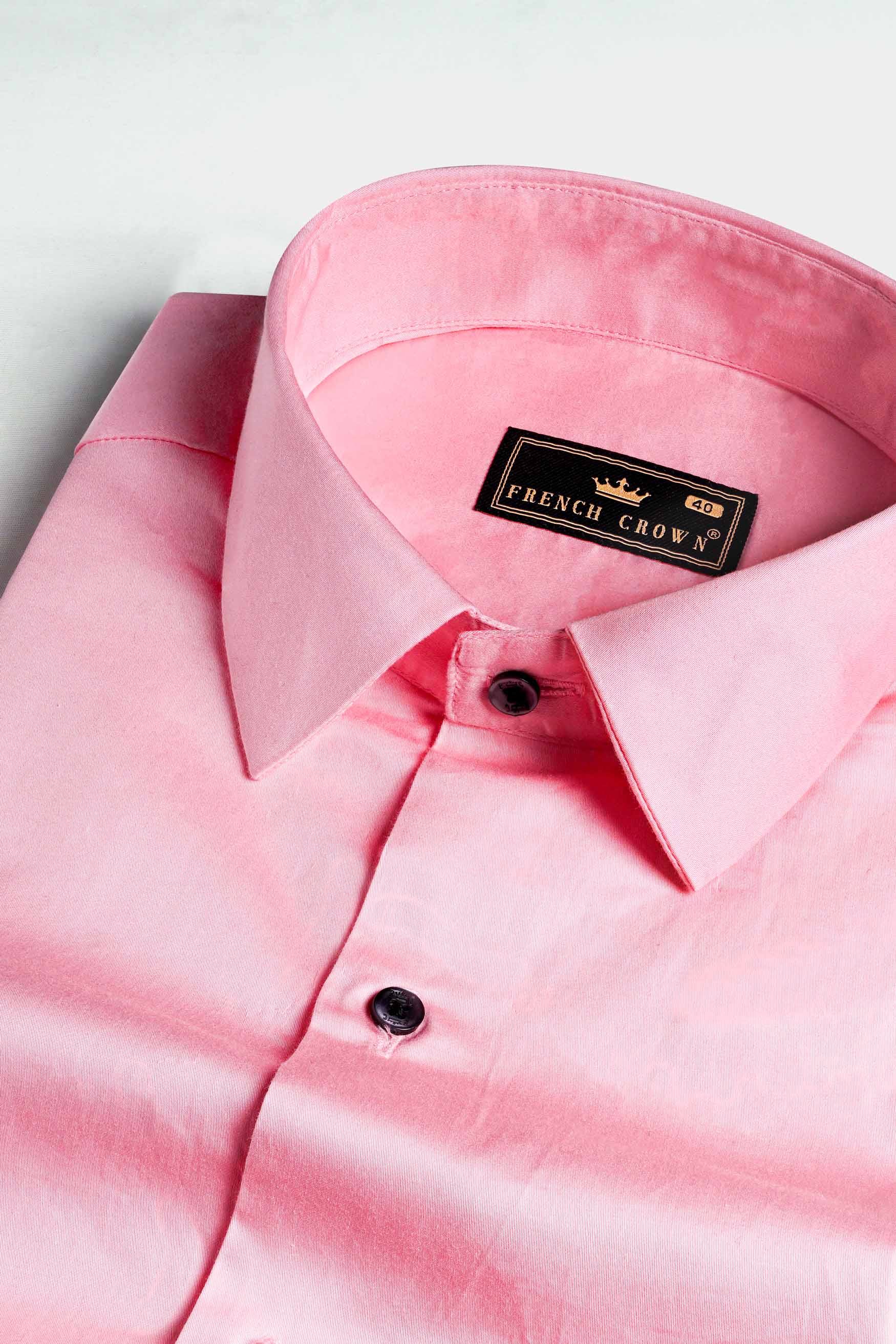 Taffy Pink Subtle Sheen Super Soft Premium Cotton Shirt