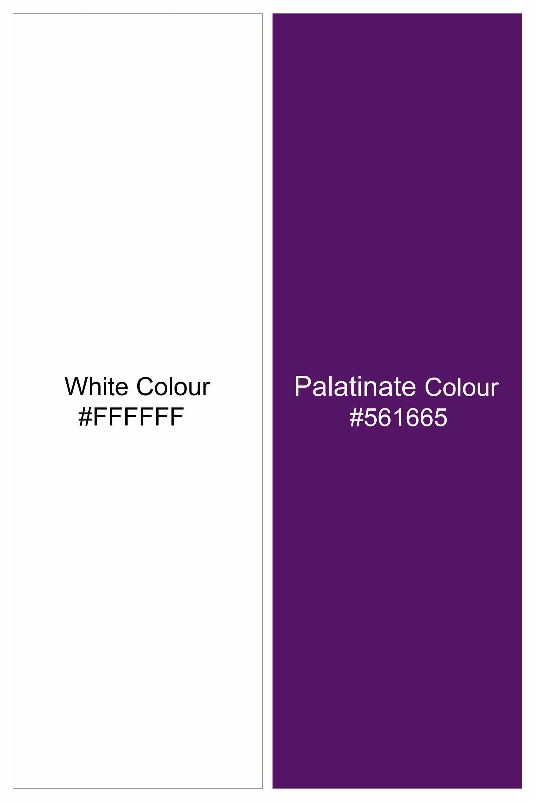 Wisteria Purple with White Border Flannel Shirt