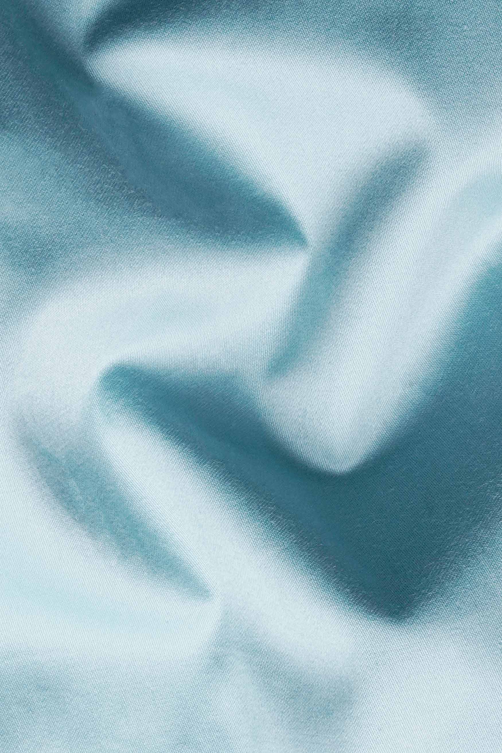 Frost Blue Super Soft Premium Cotton Designer Shirt with Pleated Pocket