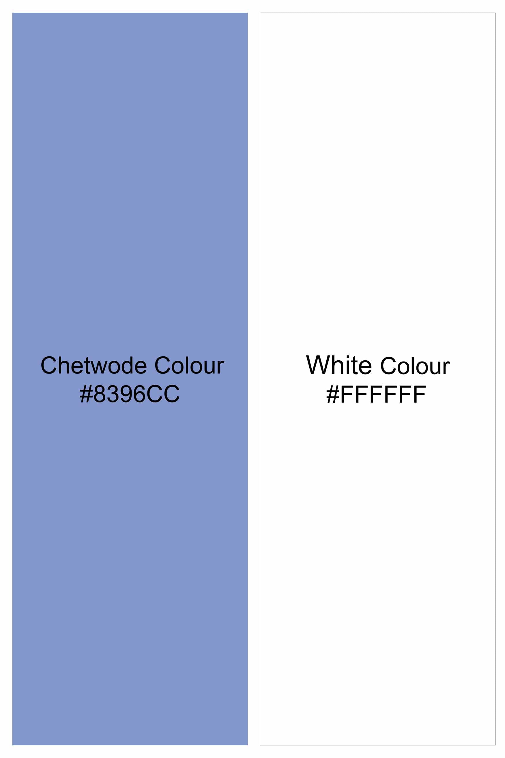 Chetwode Blue and White Striped Seersucker Giza Cotton Shirt