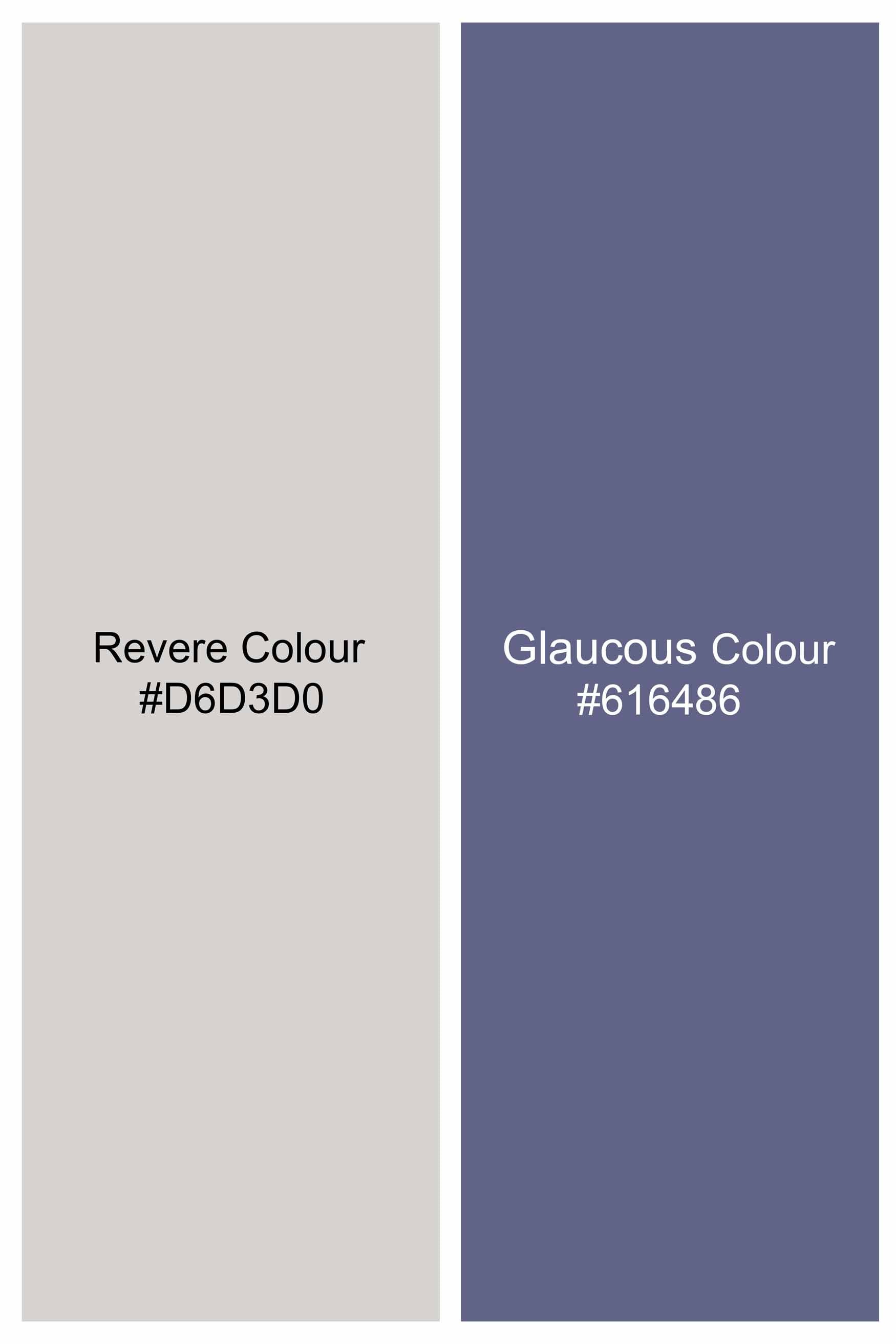 Revere Cream and Glaucouse Blue Striped Luxurious Linen Designer Shirt