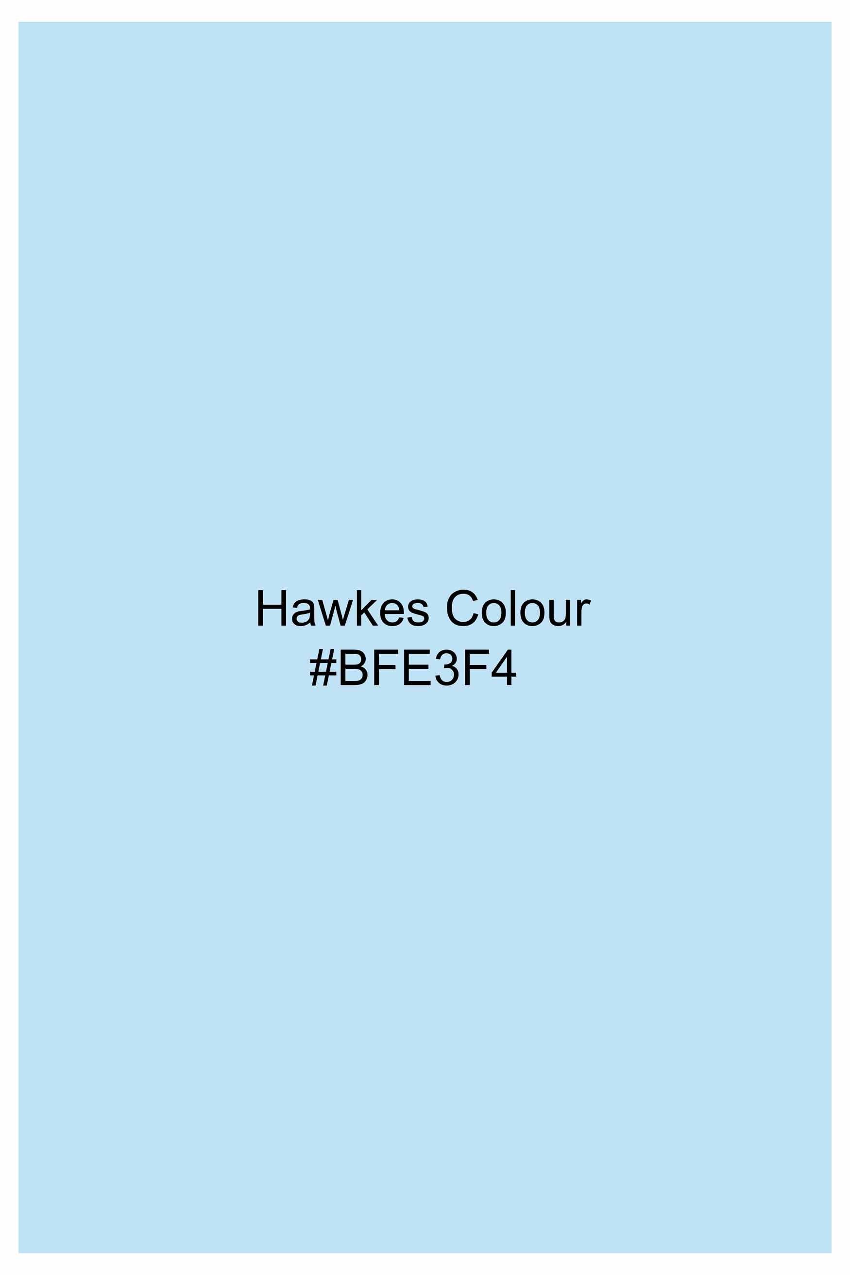 Hawkes Blue Three Colour Striped Royal Oxford Shirt