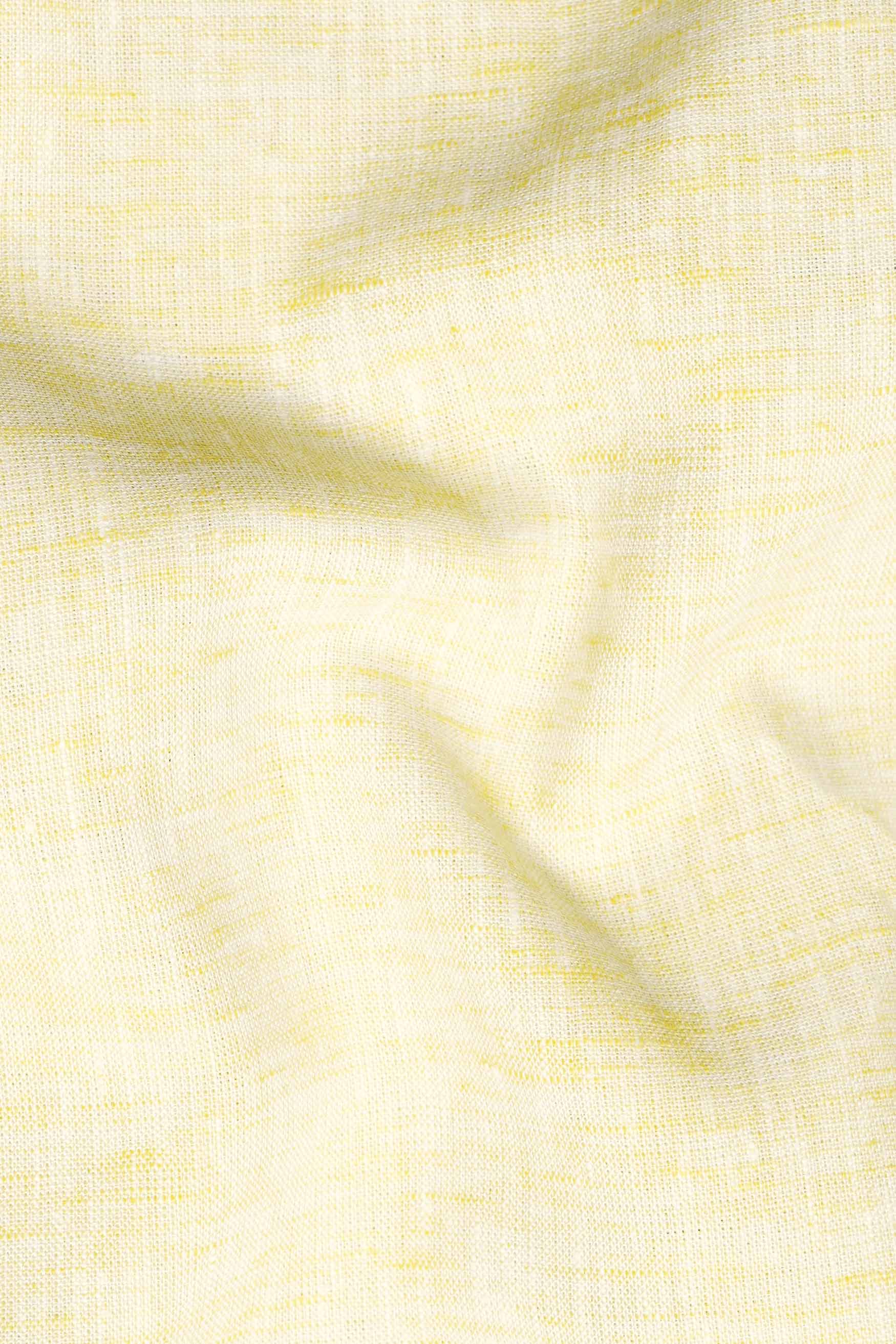 Astra Yellow Luxurious Linen Kurta Shirt