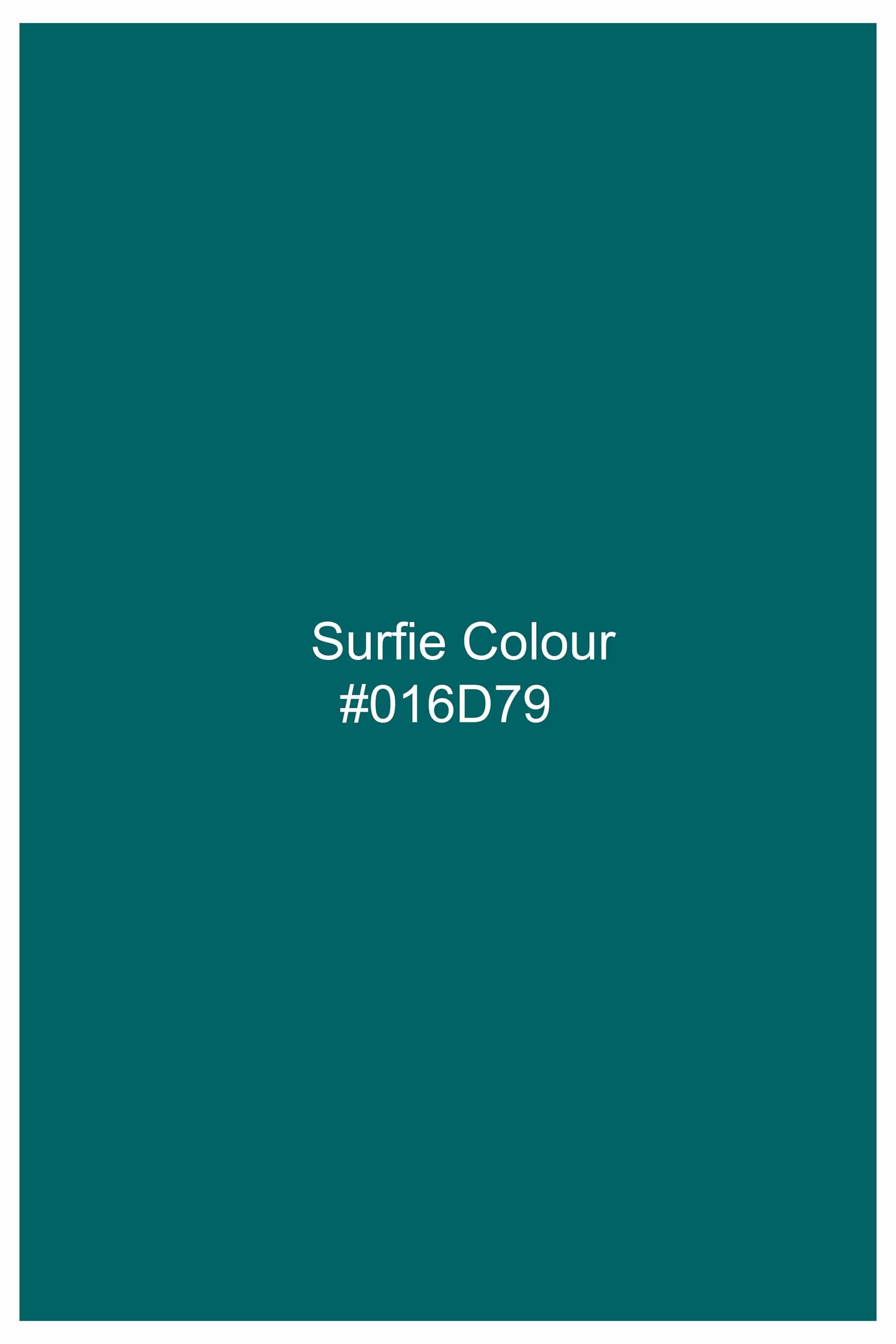 Surfie Green Dobby Textured Premium Giza Cotton Shirt