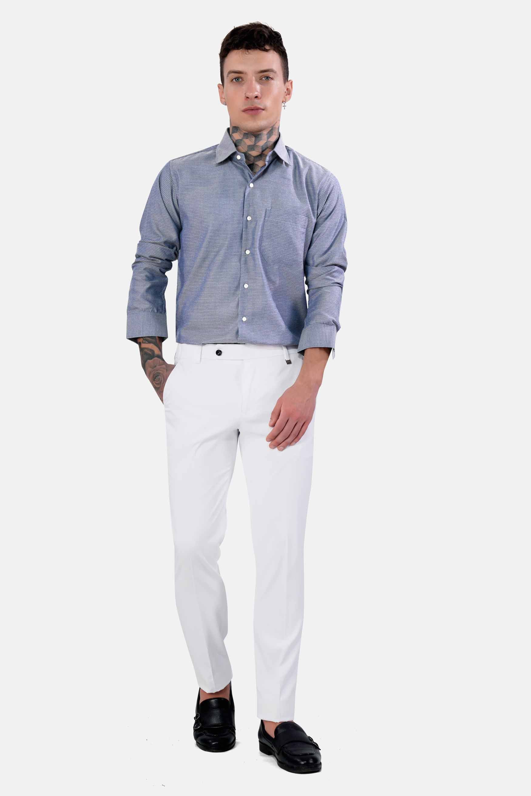 Cadet Blue Houndstooth Shirt