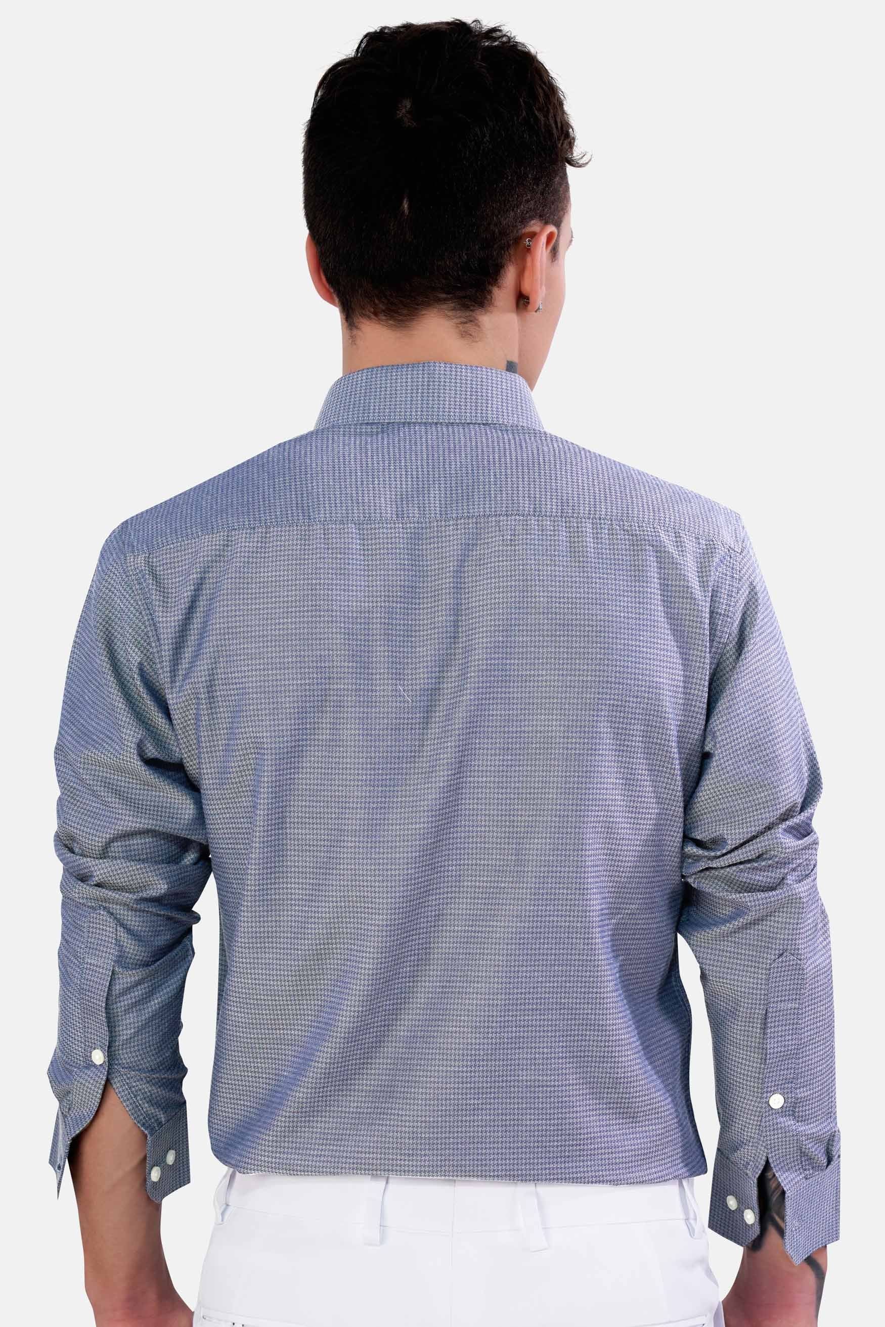 Cadet Blue Houndstooth Shirt