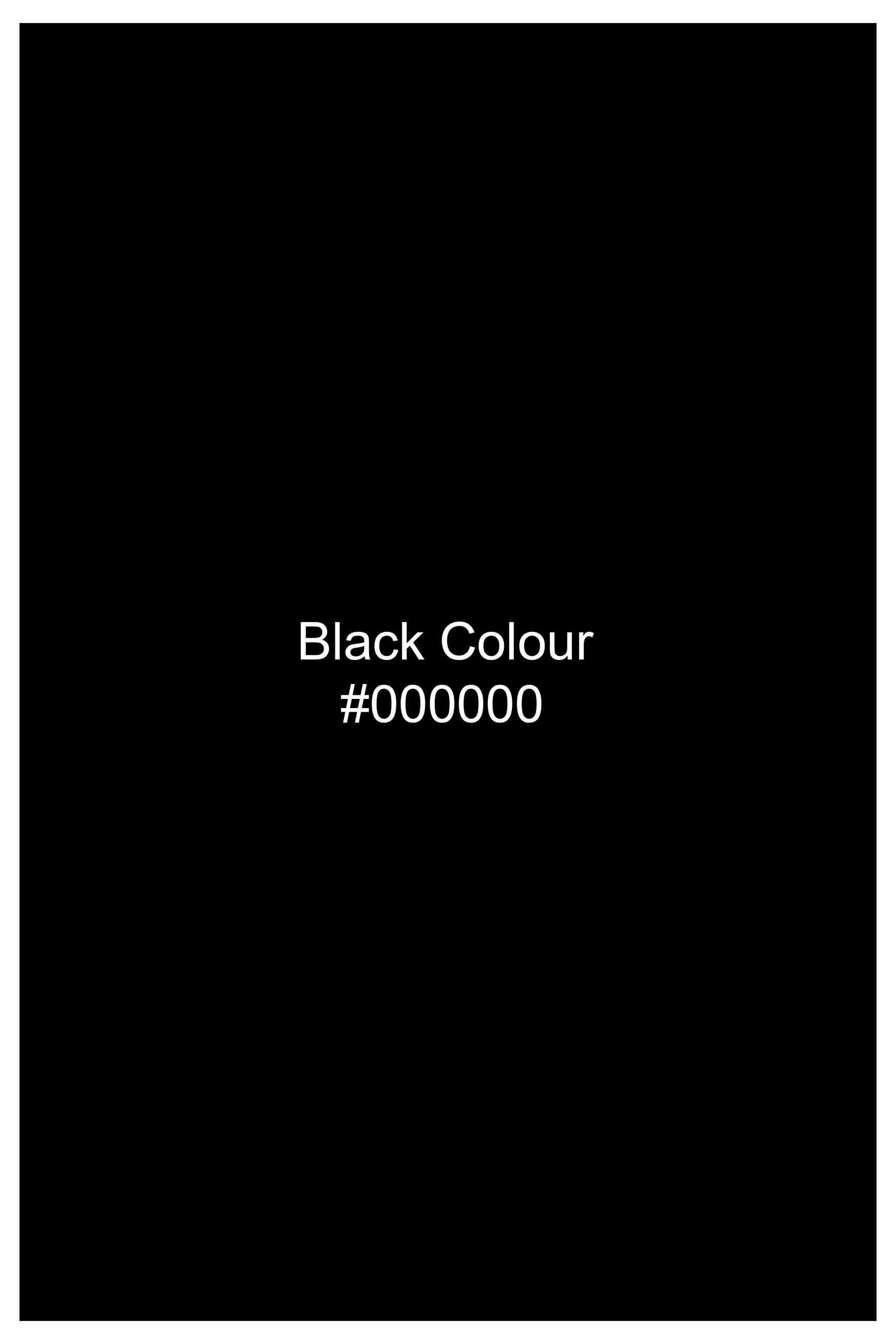 Jade Black Brand Name Embroidered Royal Oxford Designer Shirt