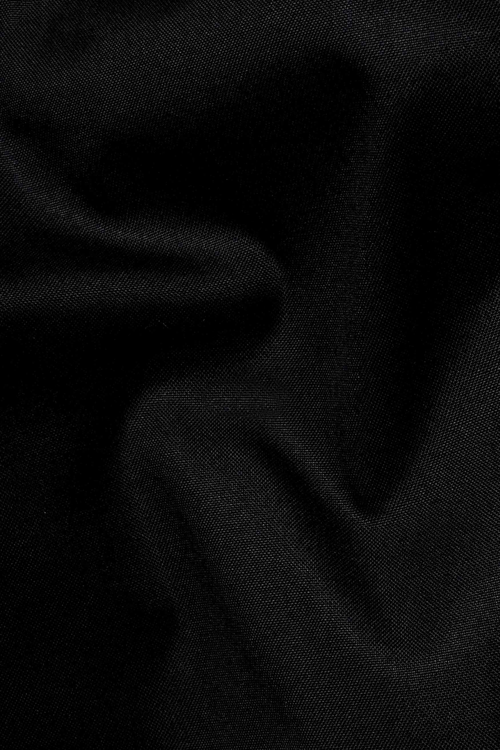 Jade Black Brand Name Embroidered Royal Oxford Designer Shirt