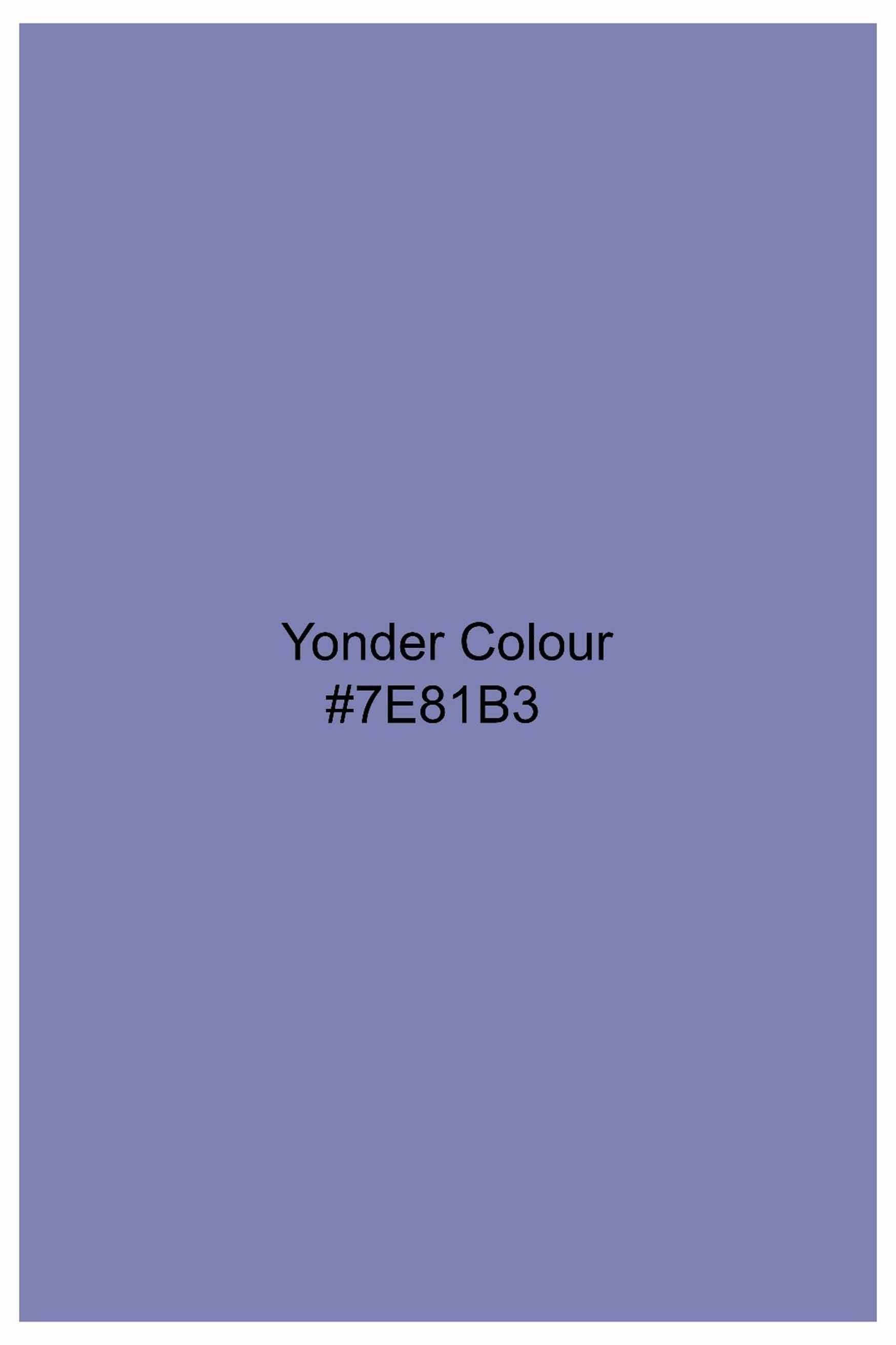 Yonder Blue Dobby Textured Premium Giza Cotton Shirt