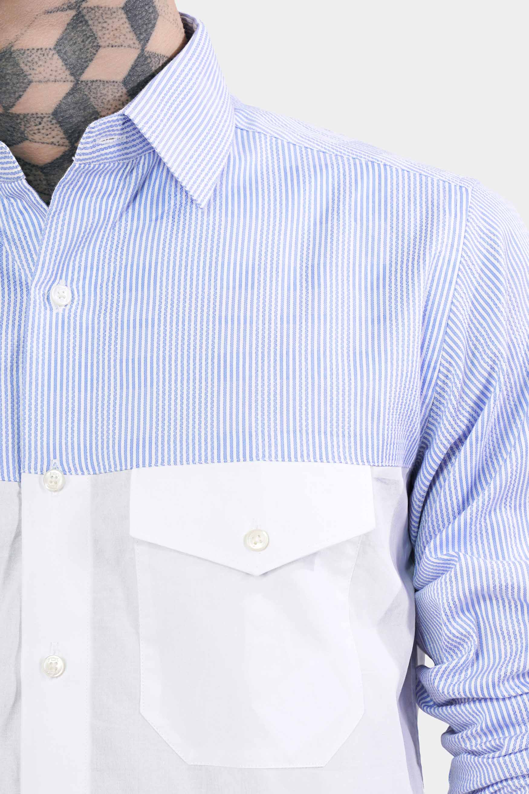 Chetwode Blue Striped and Bright White Striped Premium Cotton Designer Shirt 11398-P134-38, 11398-P134-H-38, 11398-P134-39, 11398-P134-H-39, 11398-P134-40, 11398-P134-H-40, 11398-P134-42, 11398-P134-H-42, 11398-P134-44, 11398-P134-H-44, 11398-P134-46, 11398-P134-H-46, 11398-P134-48, 11398-P134-H-48, 11398-P134-50, 11398-P134-H-50, 11398-P134-52, 11398-P134-H-52