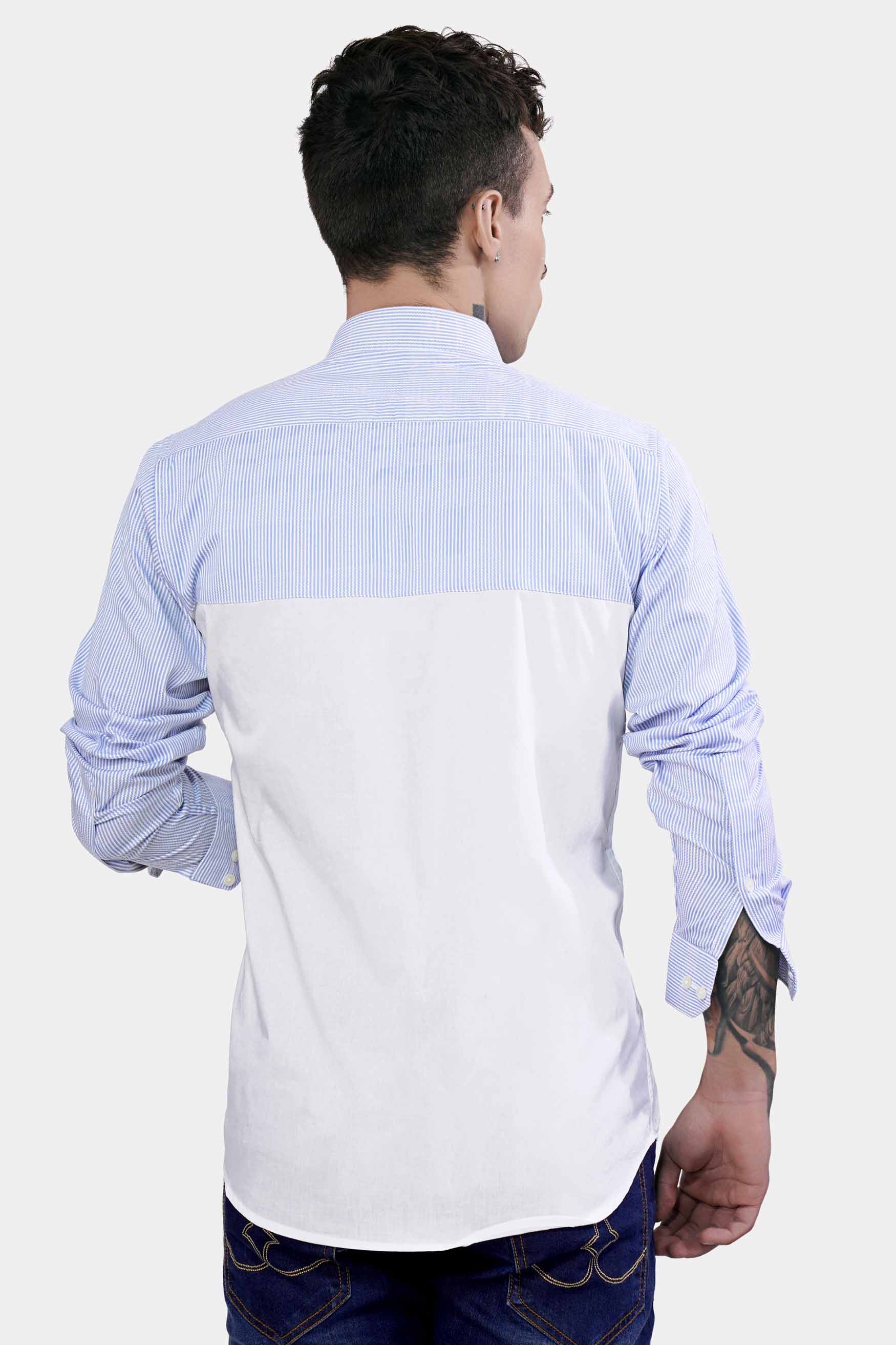 Chetwode Blue Striped and Bright White Striped Premium Cotton Designer Shirt 11398-P134-38, 11398-P134-H-38, 11398-P134-39, 11398-P134-H-39, 11398-P134-40, 11398-P134-H-40, 11398-P134-42, 11398-P134-H-42, 11398-P134-44, 11398-P134-H-44, 11398-P134-46, 11398-P134-H-46, 11398-P134-48, 11398-P134-H-48, 11398-P134-50, 11398-P134-H-50, 11398-P134-52, 11398-P134-H-52