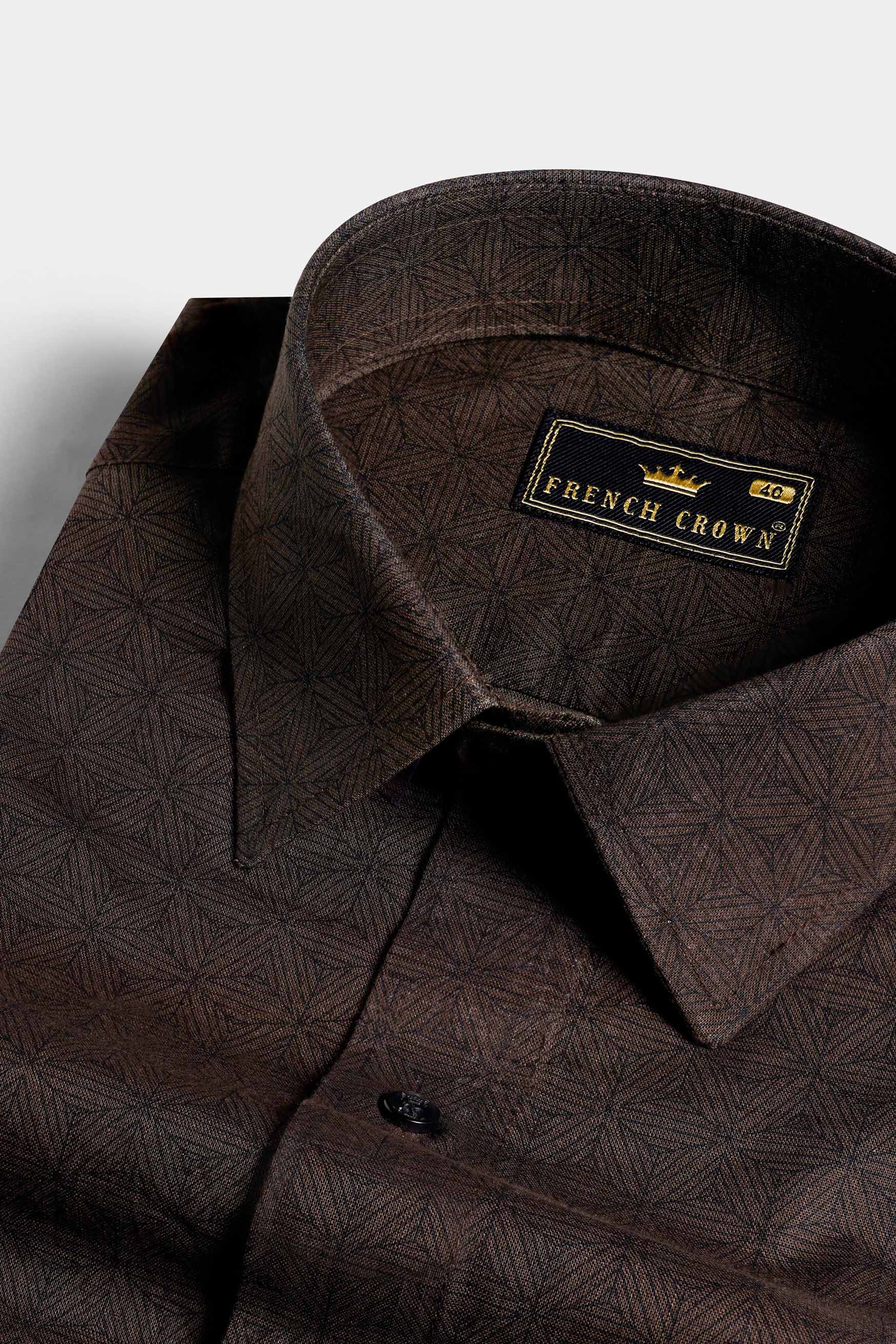 Bistre Brown Chambray Shirt