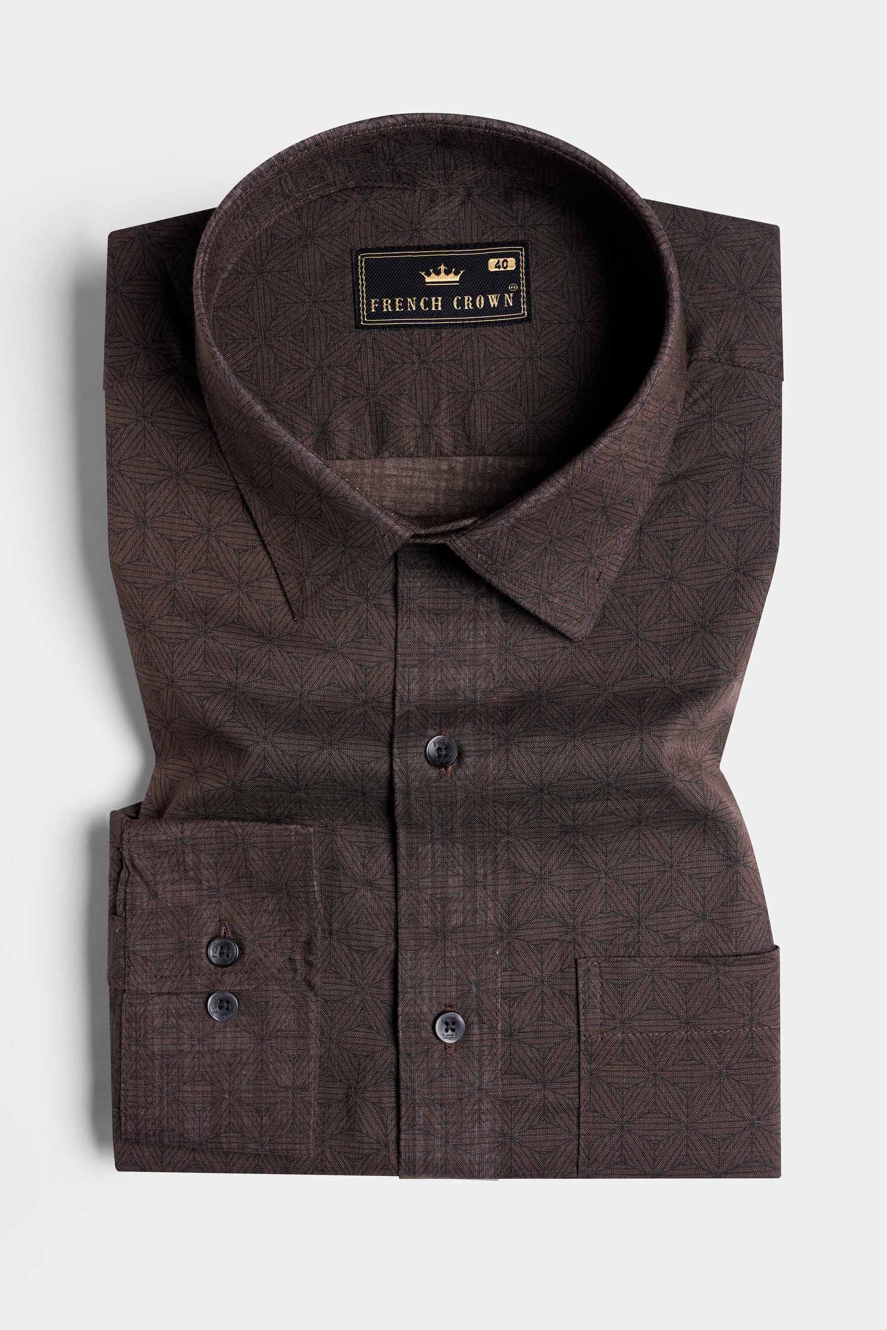 Bistre Brown Chambray Shirt