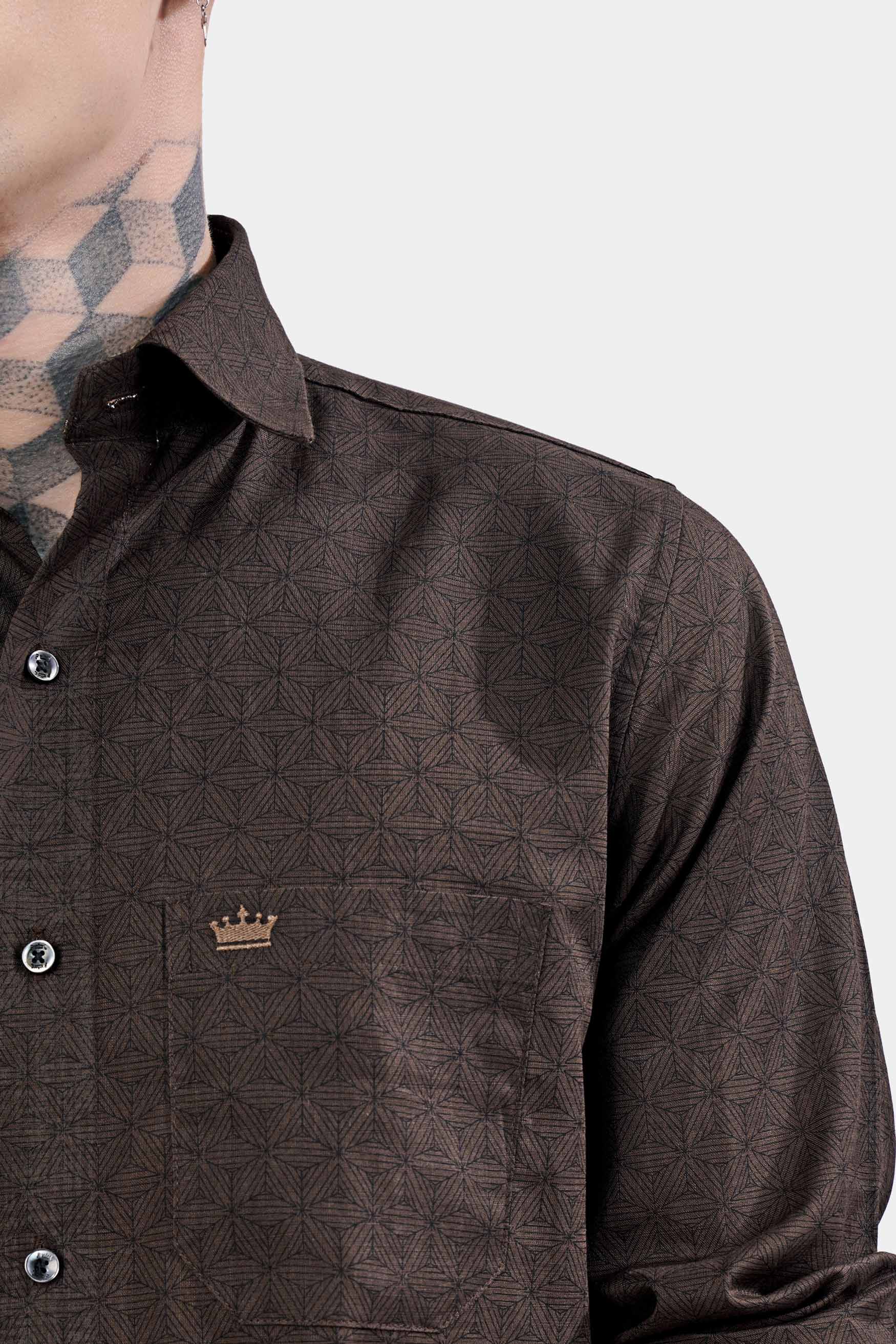 Bistre Brown Chambray Shirt