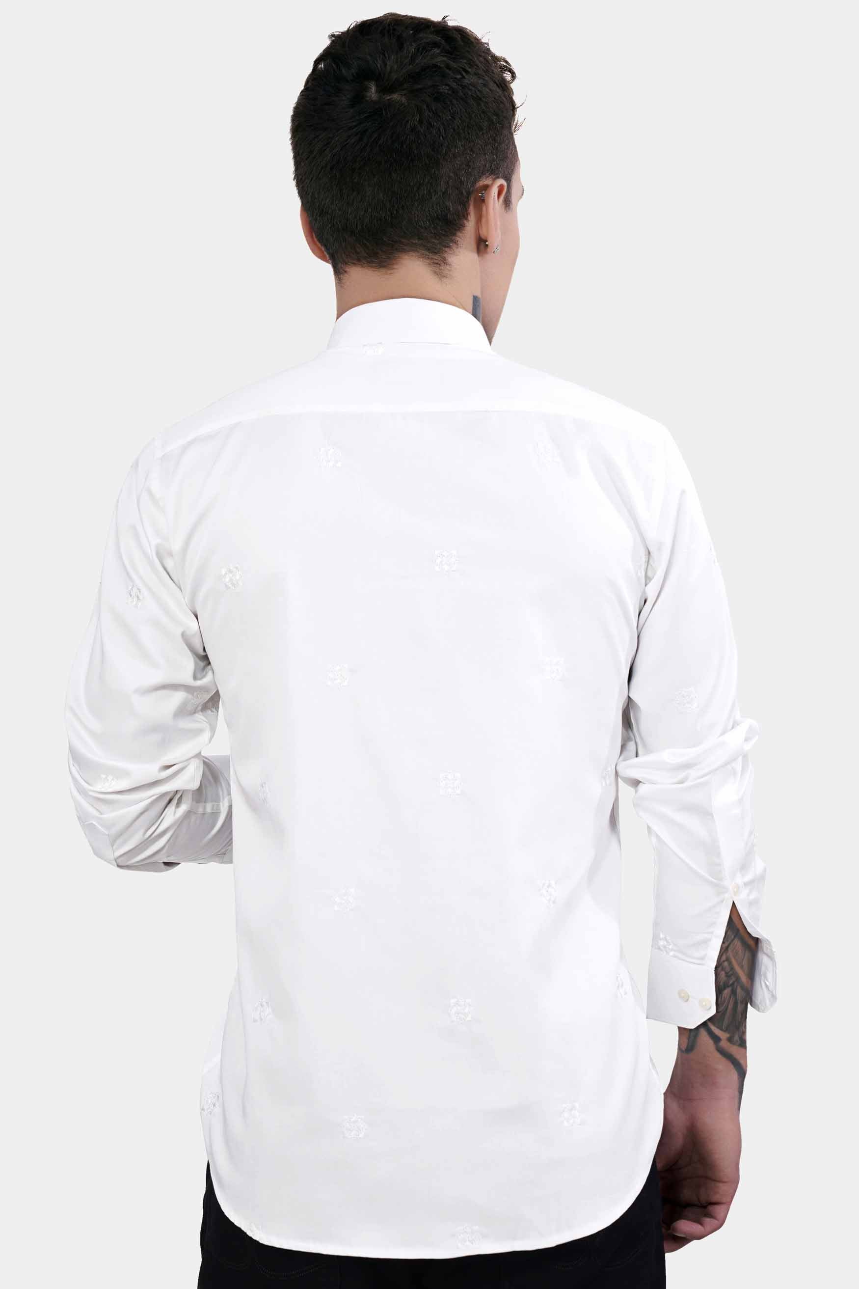 Bright White Subtle Sheen Super Soft Premium Cotton Shirt