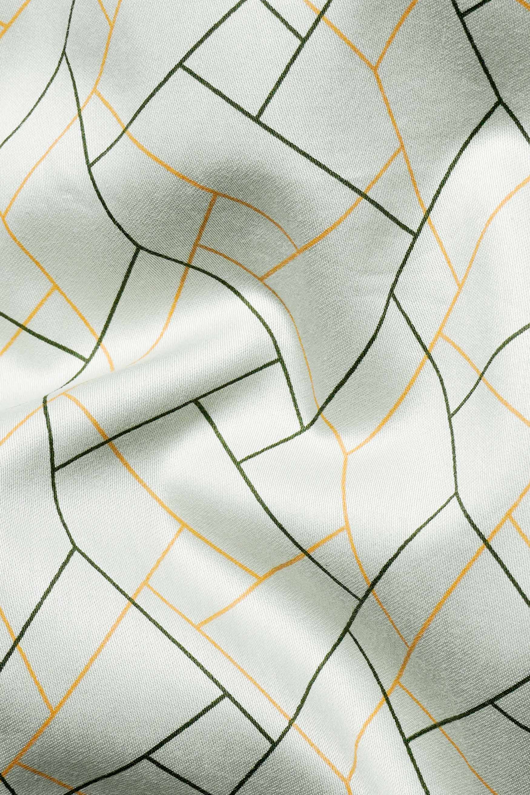 Sea Green Printed Subtle Sheen Super Soft Premium Cotton Shirt