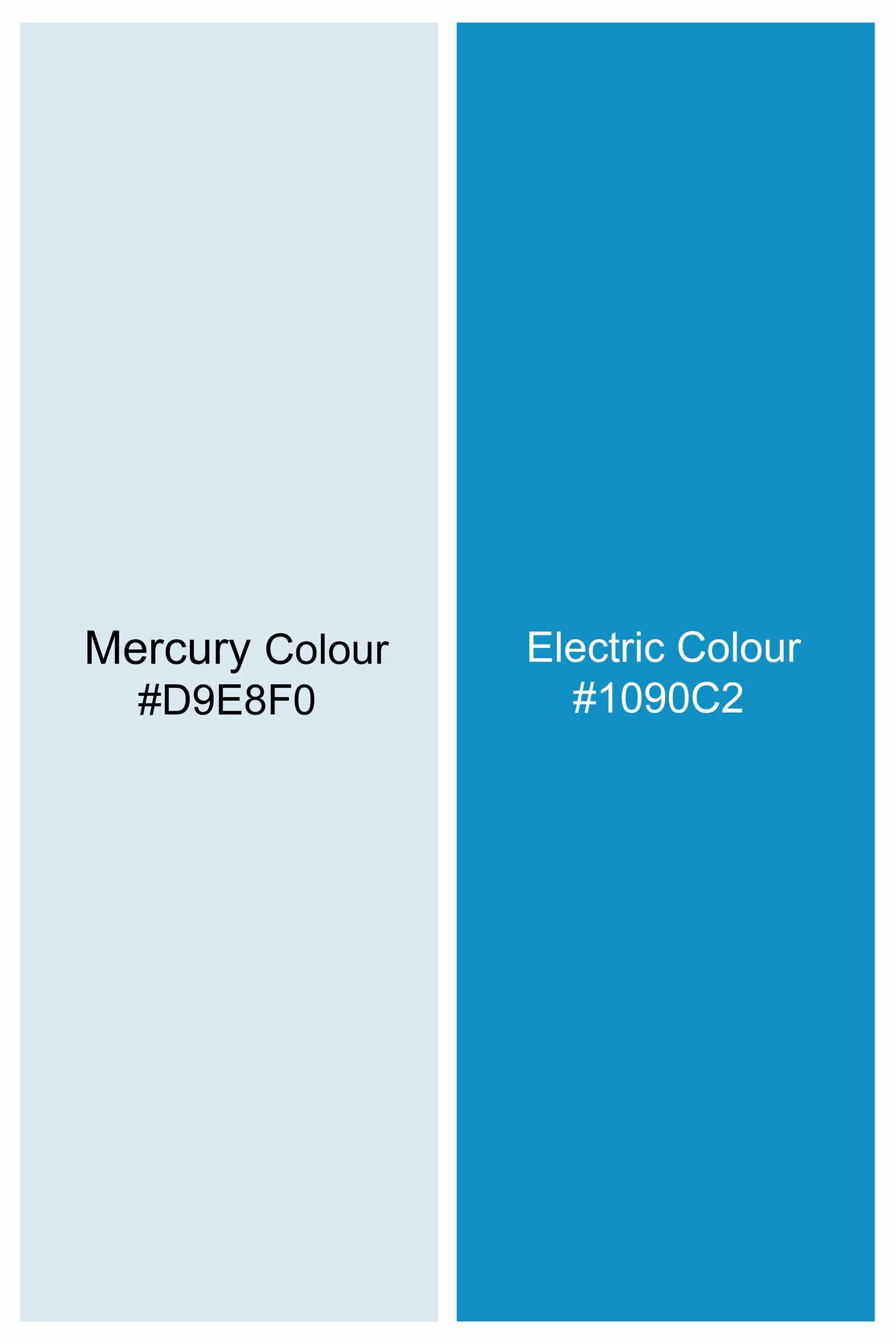 Mercury and Electric Blue Checkered Dobby Textured Premium Giza Cotton Shirt 11463-38, 11463-H-38, 11463-39, 11463-H-39, 11463-40, 11463-H-40, 11463-42, 11463-H-42, 11463-44, 11463-H-44, 11463-46, 11463-H-46, 11463-48, 11463-H-48, 11463-50, 11463-H-50, 11463-52, 11463-H-52