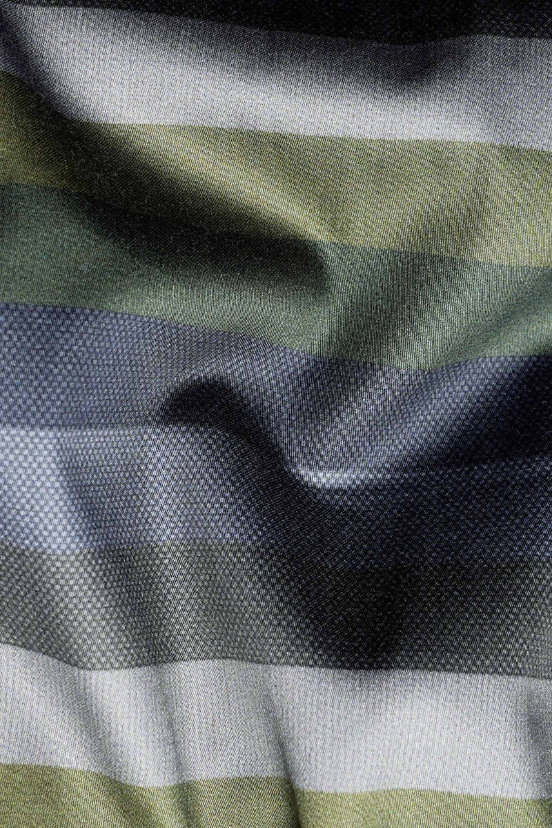 Tuatara Green and Oslo Gray Multicolour Subtle Sheen Super Soft Premium Cotton Shirt