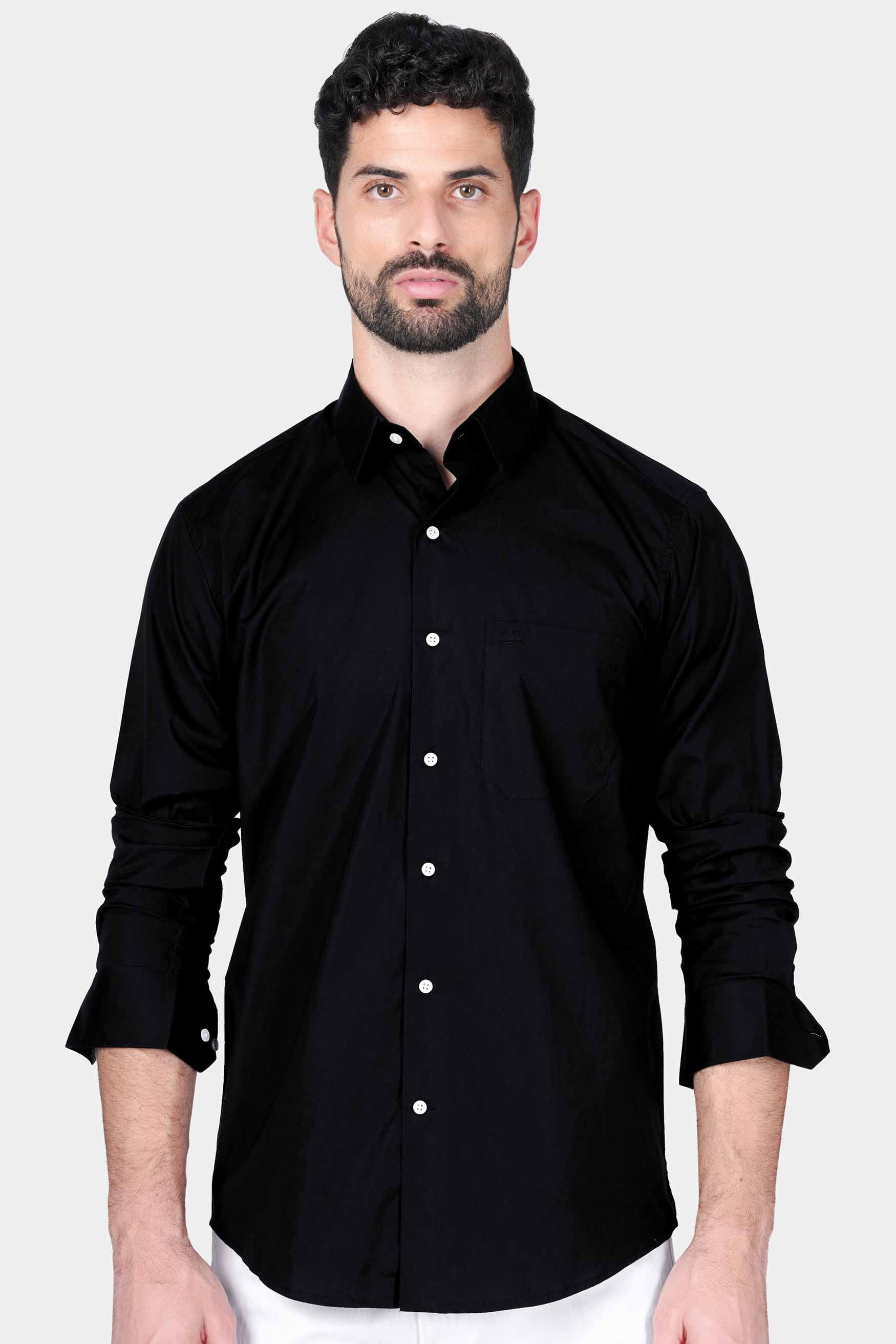 Jade black Tiger Hand Painted Subtle Sheen Super Soft Premium Cotton Designer Shirt