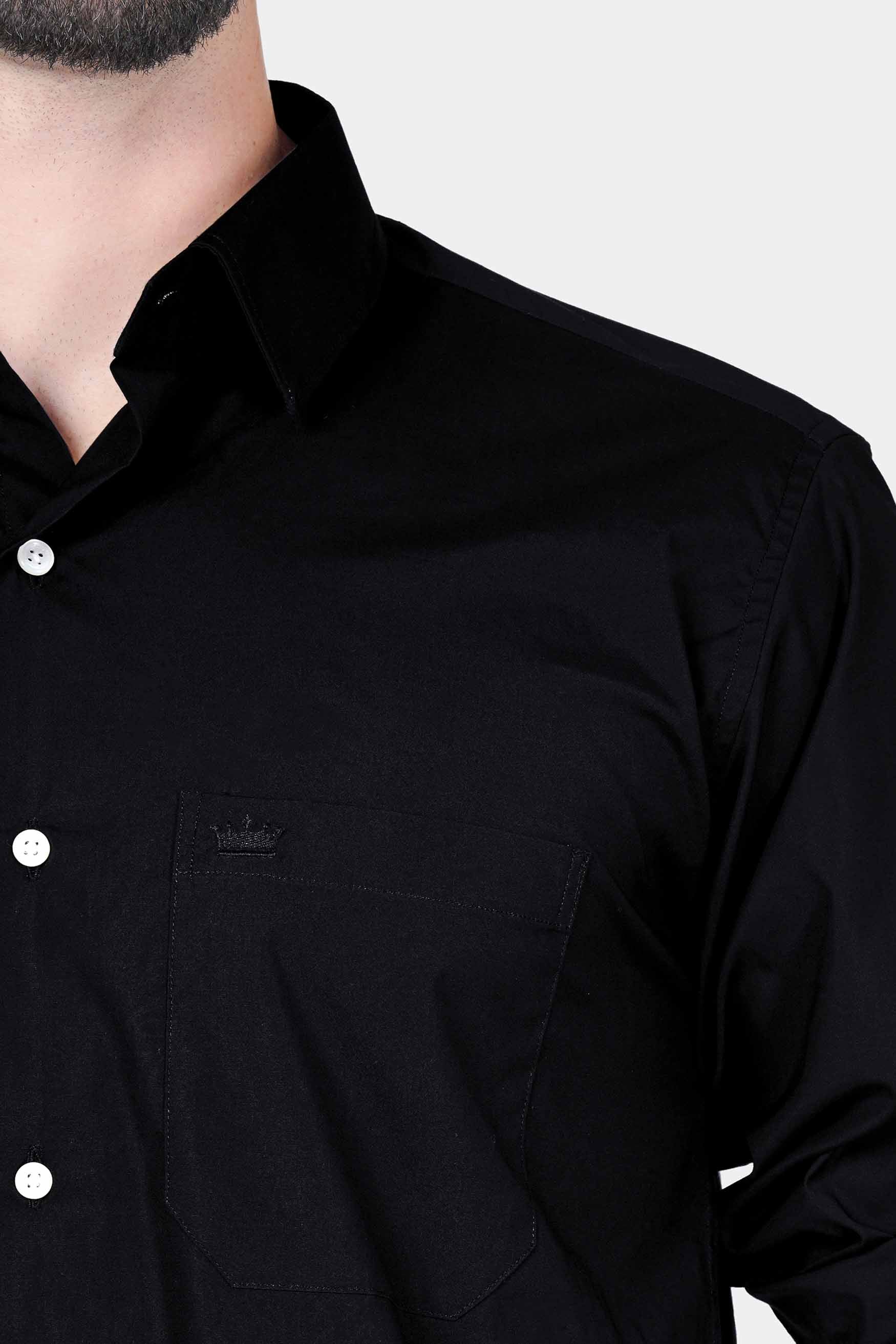 Jade black Tiger Hand Painted Subtle Sheen Super Soft Premium Cotton Designer Shirt