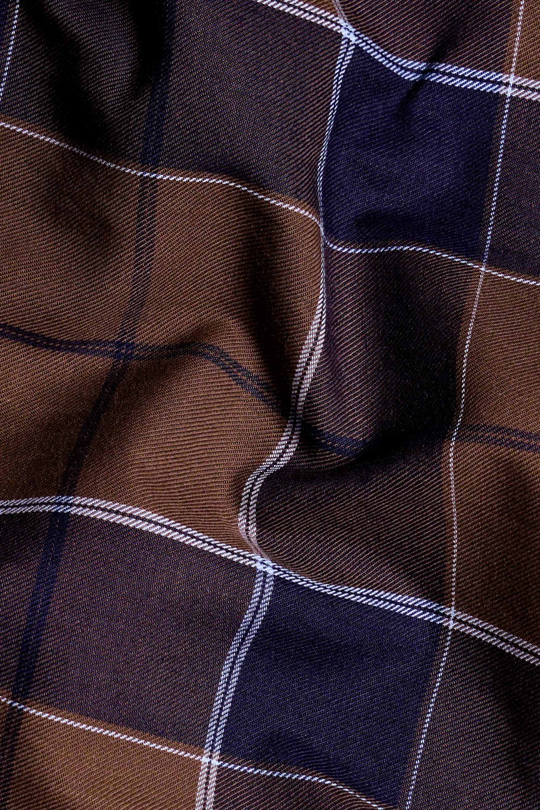 Iroko Brown and Haiti Blue Twill Plaid Premium Cotton Shirt 11568-BD-BLE-38, 11568-BD-BLE-H-38, 11568-BD-BLE-39, 11568-BD-BLE-H-39, 11568-BD-BLE-40, 11568-BD-BLE-H-40, 11568-BD-BLE-42, 11568-BD-BLE-H-42, 11568-BD-BLE-44, 11568-BD-BLE-H-44, 11568-BD-BLE-46, 11568-BD-BLE-H-46, 11568-BD-BLE-48, 11568-BD-BLE-H-48, 11568-BD-BLE-50, 11568-BD-BLE-H-50, 11568-BD-BLE-52, 11568-BD-BLE-H-52