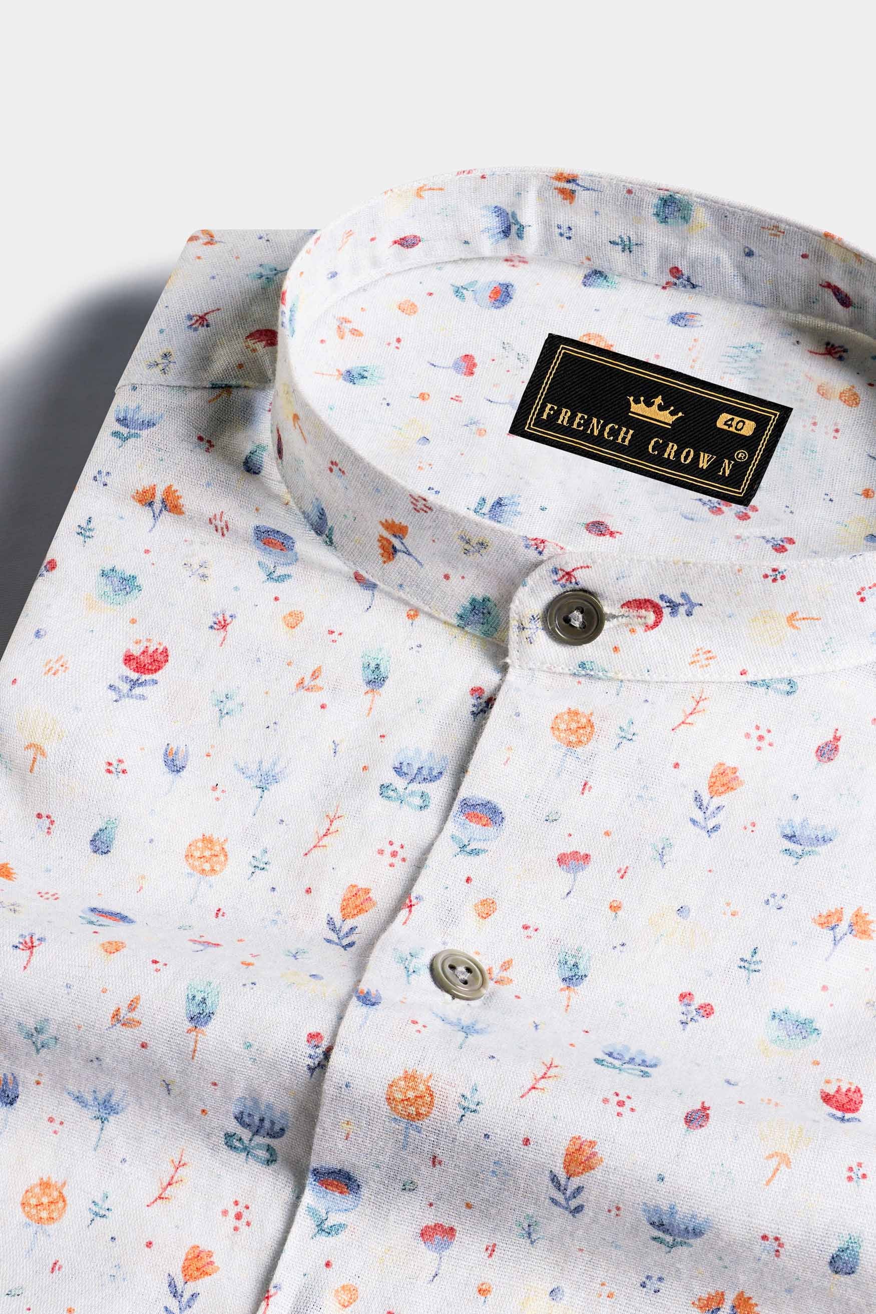 Bright White with Spindle Blue Multicolour Floral Printed Luxurious Linen Shirt 11570-M-GRY-38, 11570-M-GRY-H-38, 11570-M-GRY-39, 11570-M-GRY-H-39, 11570-M-GRY-40, 11570-M-GRY-H-40, 11570-M-GRY-42, 11570-M-GRY-H-42, 11570-M-GRY-44, 11570-M-GRY-H-44, 11570-M-GRY-46, 11570-M-GRY-H-46, 11570-M-GRY-48, 11570-M-GRY-H-48, 11570-M-GRY-50, 11570-M-GRY-H-50, 11570-M-GRY-52, 11570-M-GRY-H-52