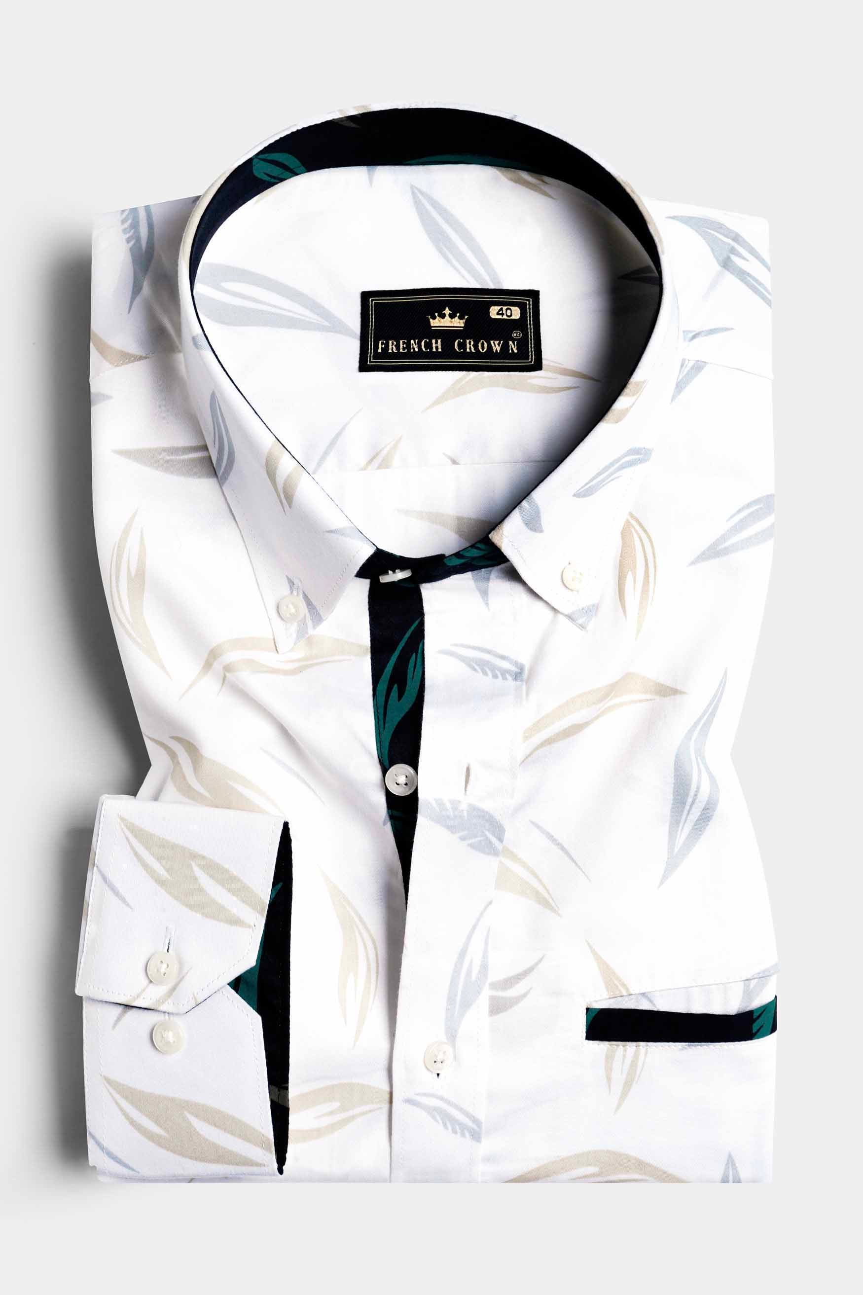 Bright White with Tango Gray and Bone Brown Printed Subtle Sheen Super Soft Premium Cotton Designer Shirt 11575-BD-P497-38, 11575-BD-P497-H-38, 11575-BD-P497-39, 11575-BD-P497-H-39, 11575-BD-P497-40, 11575-BD-P497-H-40, 11575-BD-P497-42, 11575-BD-P497-H-42, 11575-BD-P497-44, 11575-BD-P497-H-44, 11575-BD-P497-46, 11575-BD-P497-H-46, 11575-BD-P497-48, 11575-BD-P497-H-48, 11575-BD-P497-50, 11575-BD-P497-H-50, 11575-BD-P497-52, 11575-BD-P497-H-52