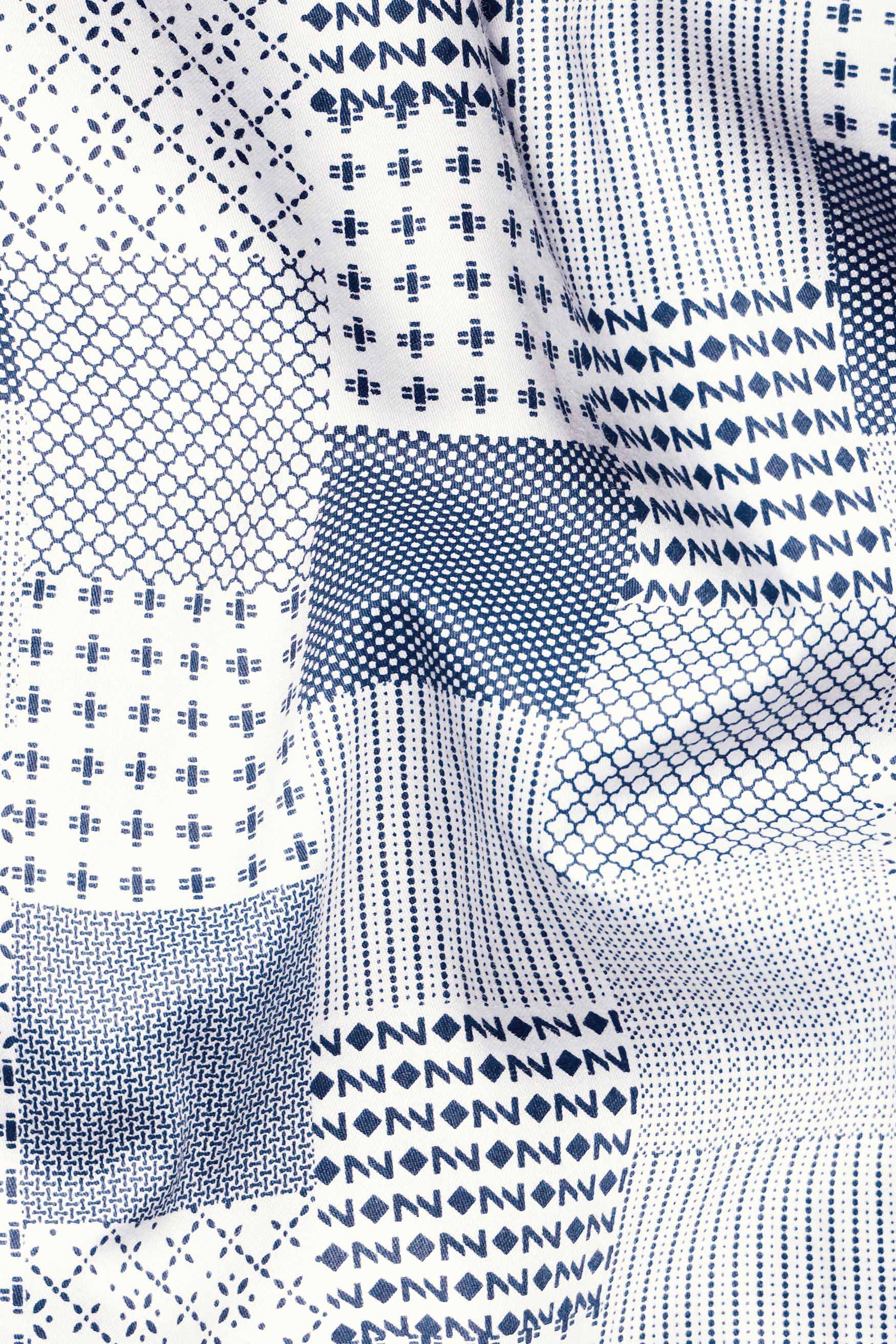 Bright White and Midnight Blue Tile Printed Subtle Sheen Super Soft Premium Cotton Shirt 11577-M-BLK-38, 11577-M-BLK-H-38, 11577-M-BLK-39, 11577-M-BLK-H-39, 11577-M-BLK-40, 11577-M-BLK-H-40, 11577-M-BLK-42, 11577-M-BLK-H-42, 11577-M-BLK-44, 11577-M-BLK-H-44, 11577-M-BLK-46, 11577-M-BLK-H-46, 11577-M-BLK-48, 11577-M-BLK-H-48, 11577-M-BLK-50, 11577-M-BLK-H-50, 11577-M-BLK-52, 11577-M-BLK-H-52