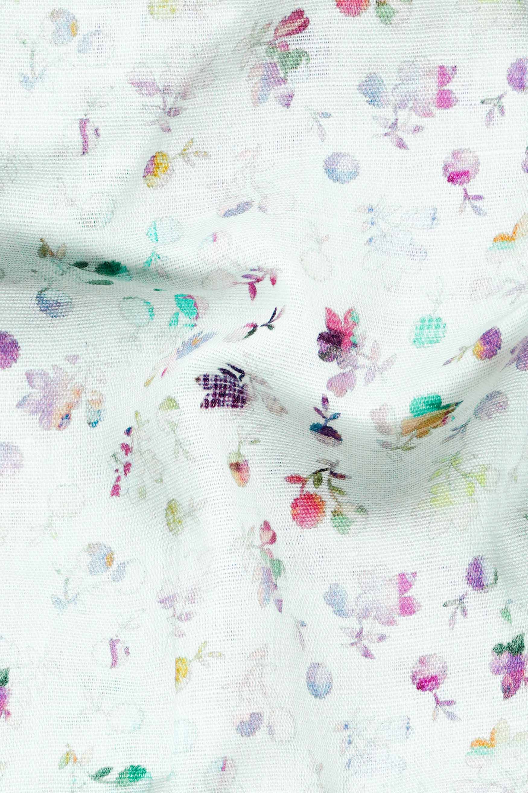 Surf Green with Multicolour Ditsy Printed Luxurious Linen Shirt 11579-BC-38, 11579-BC-H-38, 11579-BC-39, 11579-BC-H-39, 11579-BC-40, 11579-BC-H-40, 11579-BC-42, 11579-BC-H-42, 11579-BC-44, 11579-BC-H-44, 11579-BC-46, 11579-BC-H-46, 11579-BC-48, 11579-BC-H-48, 11579-BC-50, 11579-BC-H-50, 11579-BC-52, 11579-BC-H-52