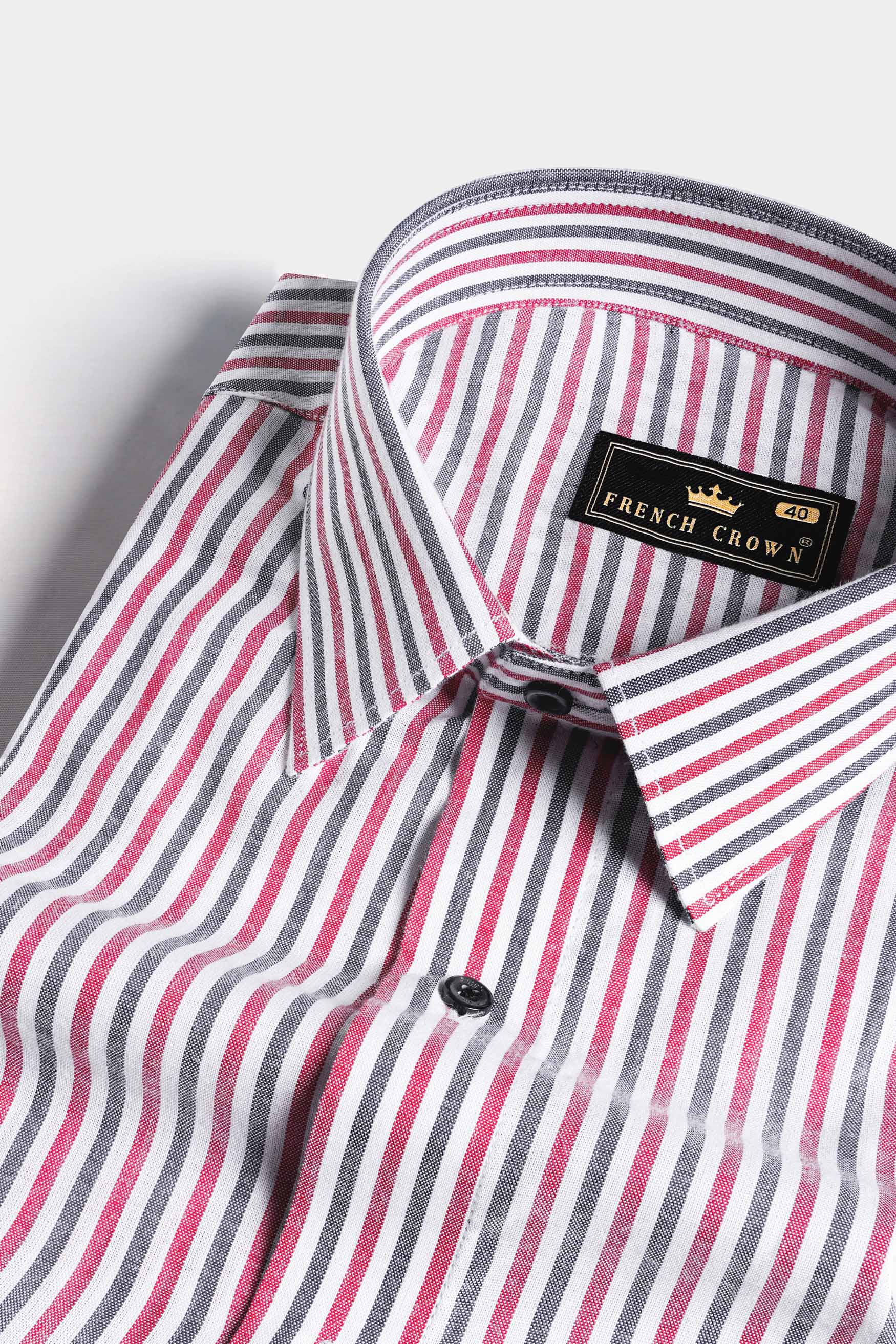 Bright White with Mandy Pink and Boulder Gray Striped Royal Oxford Shirt 11582-BLK-38, 11582-BLK-H-38, 11582-BLK-39, 11582-BLK-H-39, 11582-BLK-40, 11582-BLK-H-40, 11582-BLK-42, 11582-BLK-H-42, 11582-BLK-44, 11582-BLK-H-44, 11582-BLK-46, 11582-BLK-H-46, 11582-BLK-48, 11582-BLK-H-48, 11582-BLK-50, 11582-BLK-H-50, 11582-BLK-52, 11582-BLK-H-52