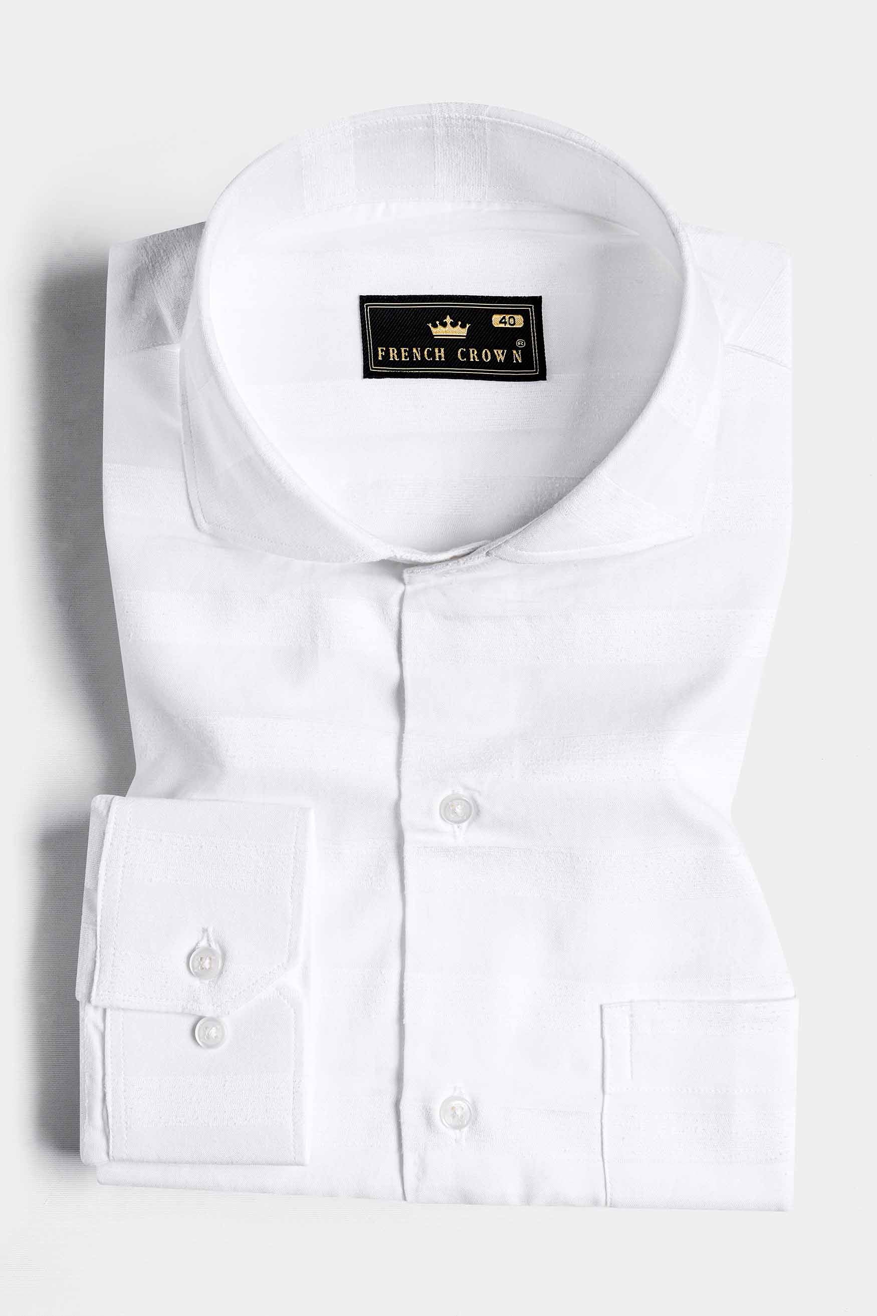 Bright White Velvet Striped Dobby Textured Premium Giza Cotton Shirt 11593-CA-38, 11593-CA-H-38, 11593-CA-39, 11593-CA-H-39, 11593-CA-40, 11593-CA-H-40, 11593-CA-42, 11593-CA-H-42, 11593-CA-44, 11593-CA-H-44, 11593-CA-46, 11593-CA-H-46, 11593-CA-48, 11593-CA-H-48, 11593-CA-50, 11593-CA-H-50, 11593-CA-52, 11593-CA-H-52