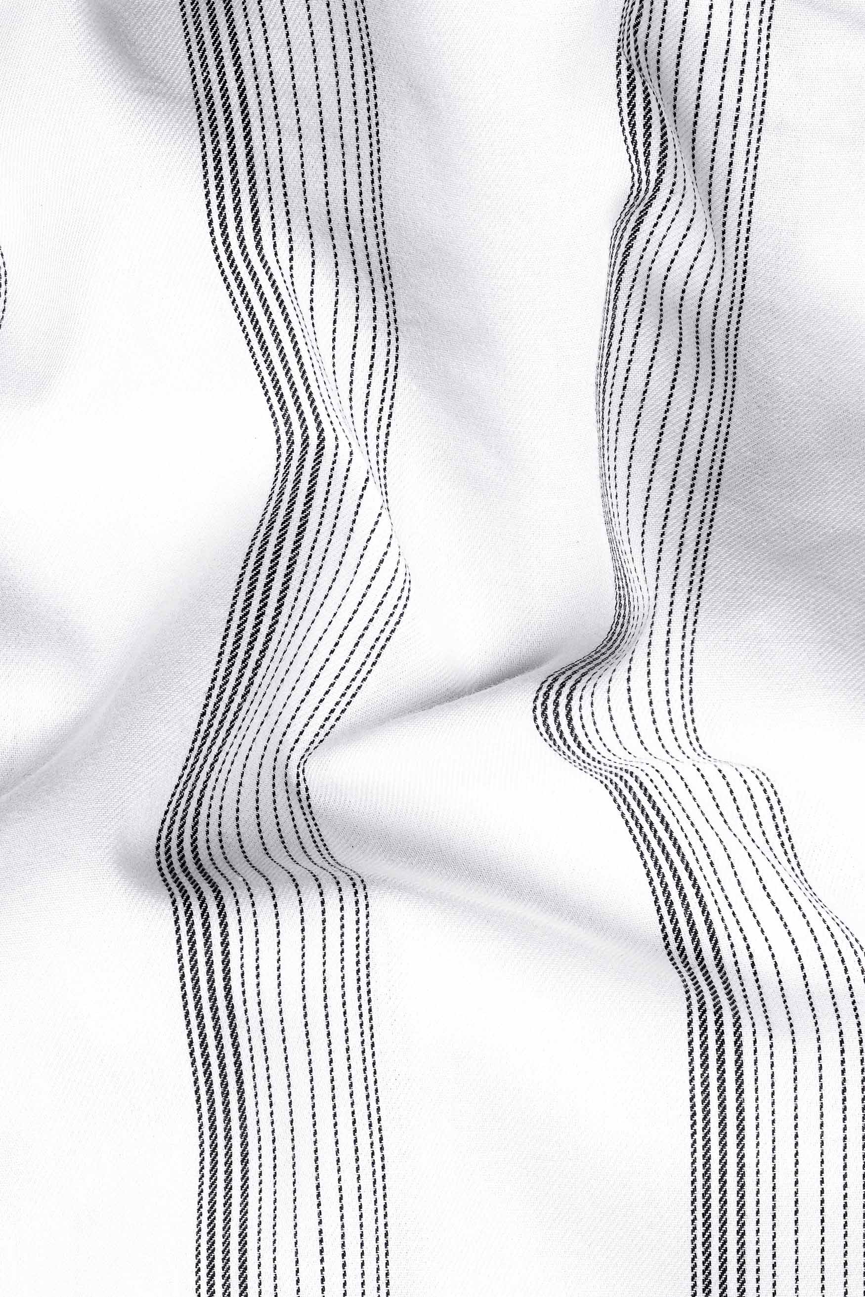 Bright White with Black Stripes Twill Premium Cotton Shirt 11597-38, 11597-H-38, 11597-39, 11597-H-39, 11597-40, 11597-H-40, 11597-42, 11597-H-42, 11597-44, 11597-H-44, 11597-46, 11597-H-46, 11597-48, 11597-H-48, 11597-50, 11597-H-50, 11597-52, 11597-H-52